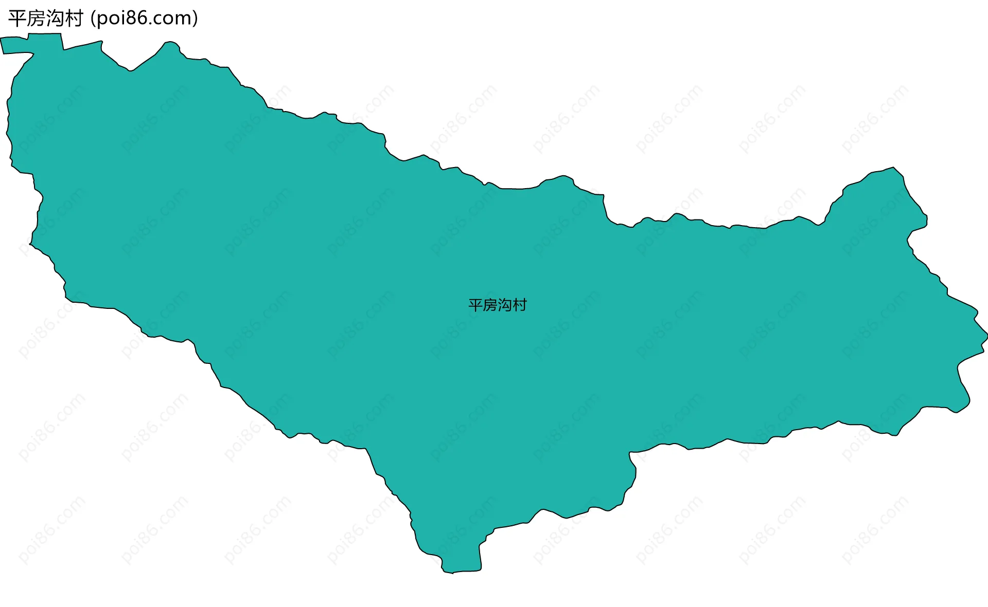 平房沟村边界地图