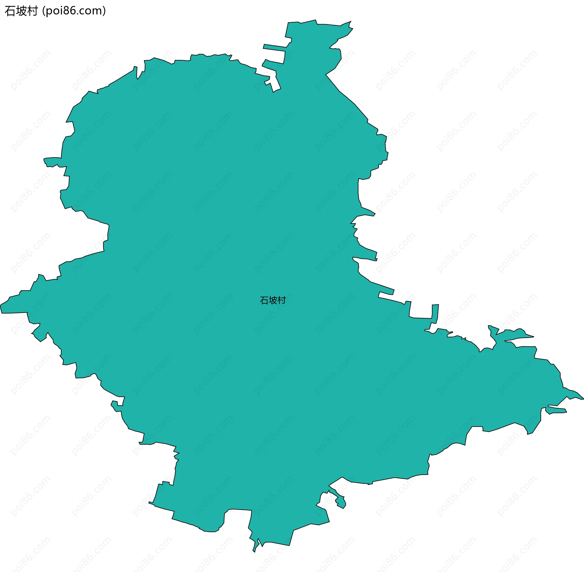 石坡村边界地图