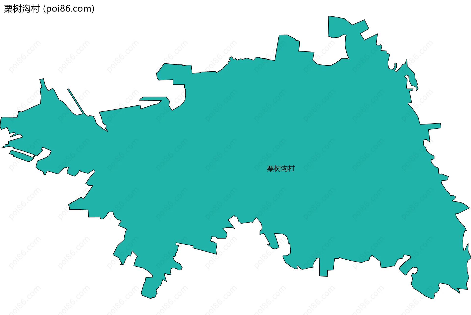 栗树沟村边界地图