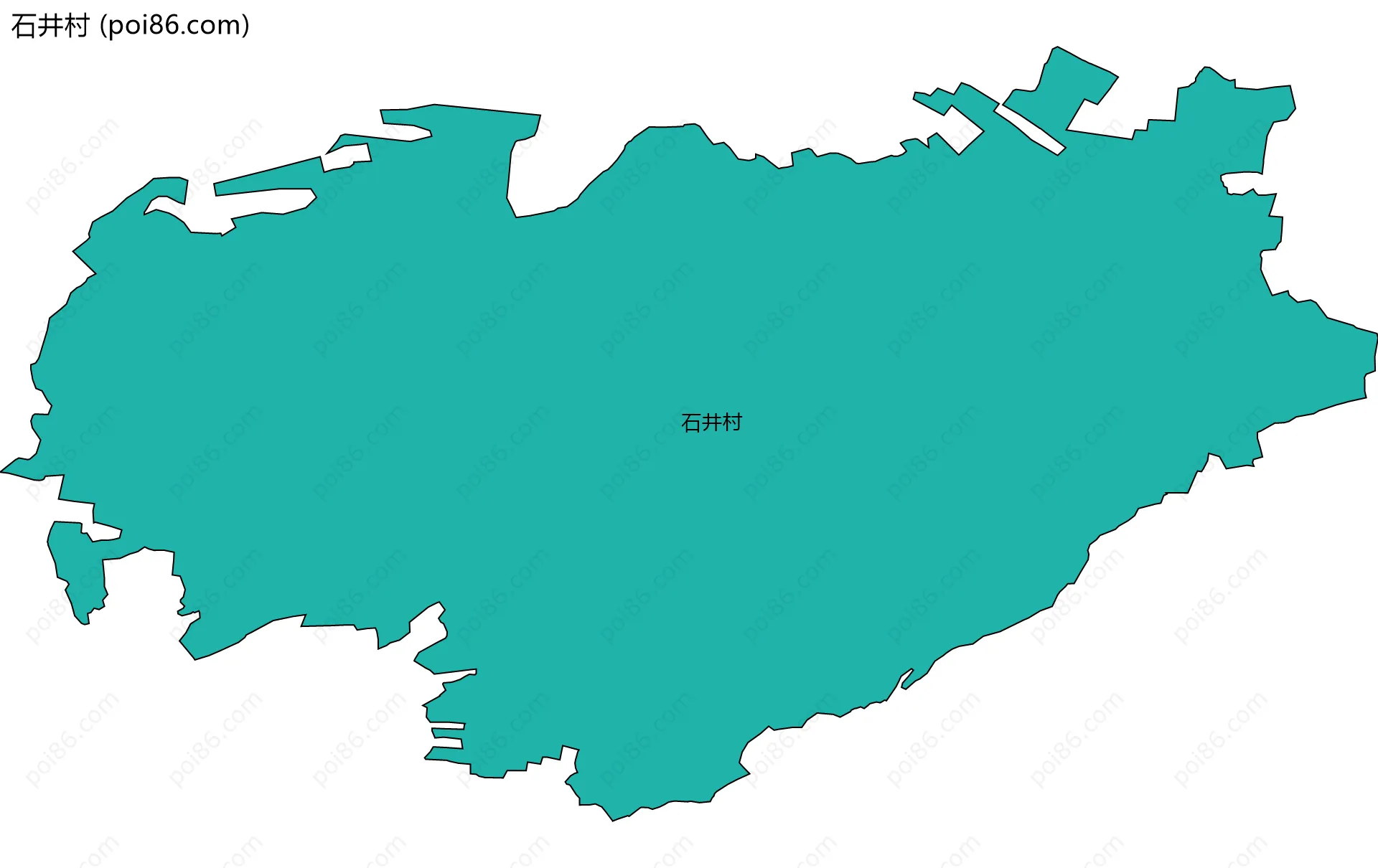 石井村边界地图