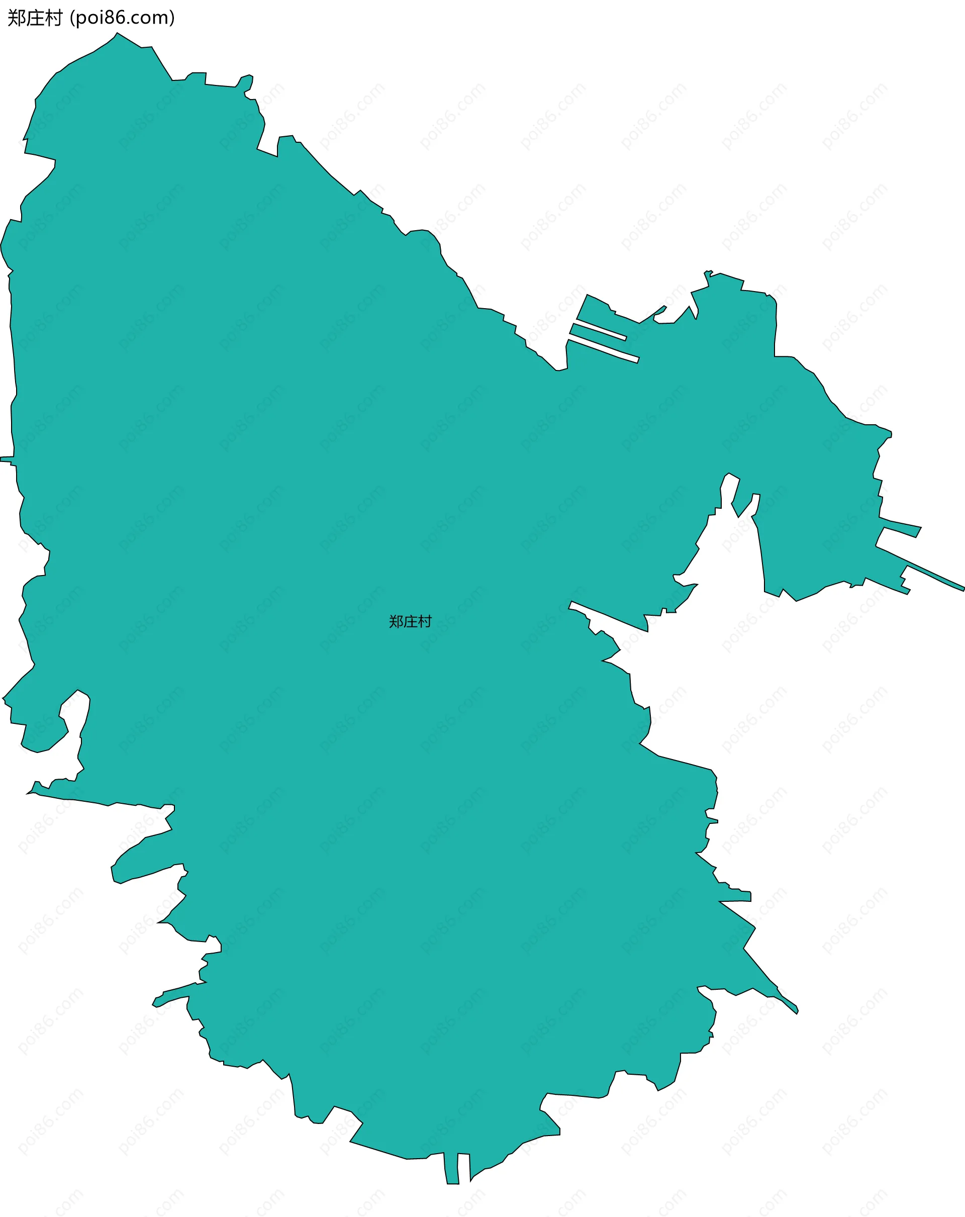 郑庄村边界地图