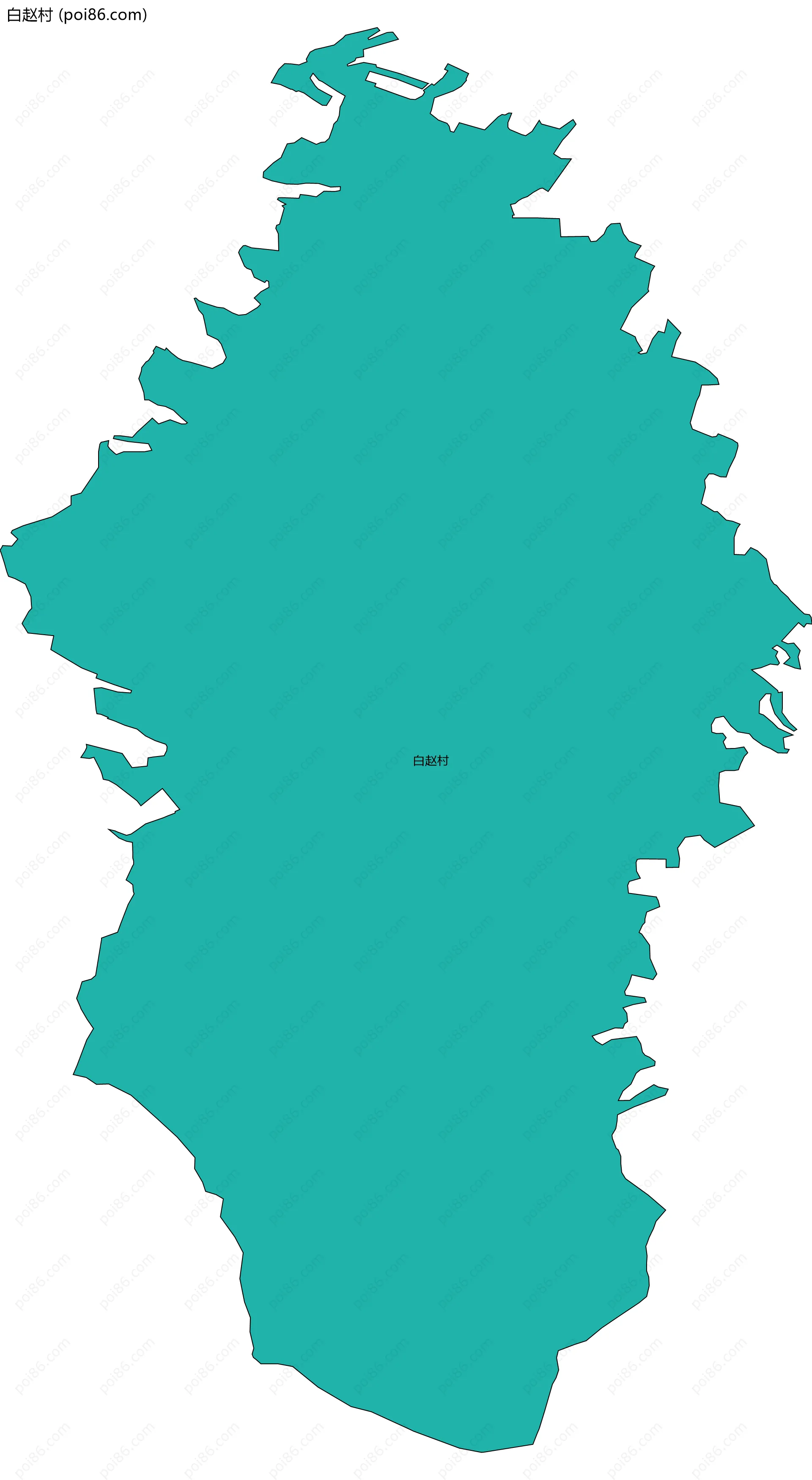 白赵村边界地图