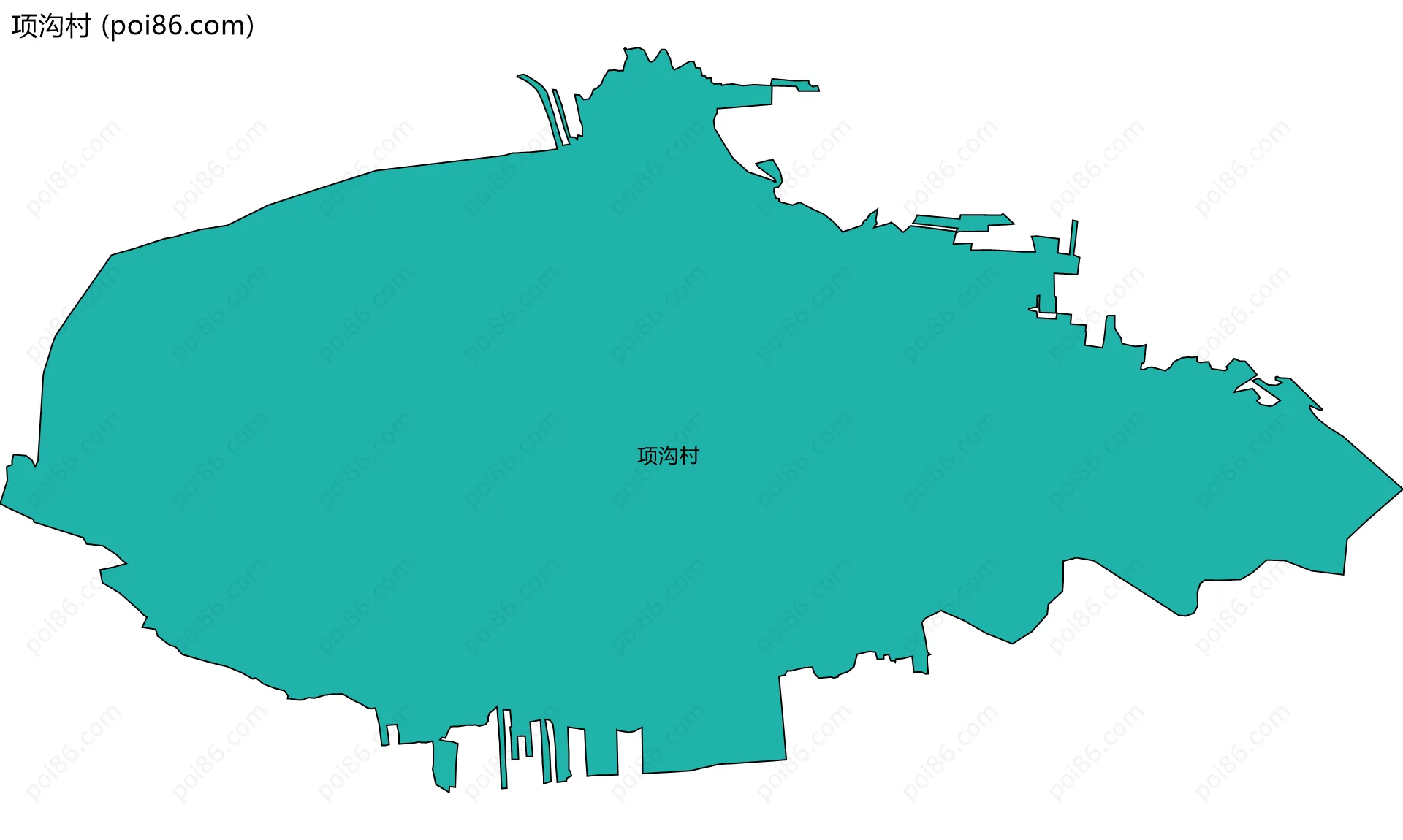 项沟村边界地图