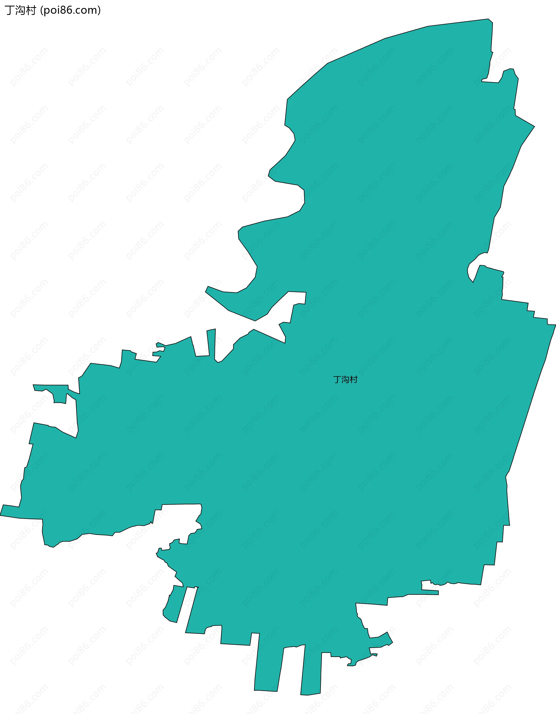 丁沟村边界地图