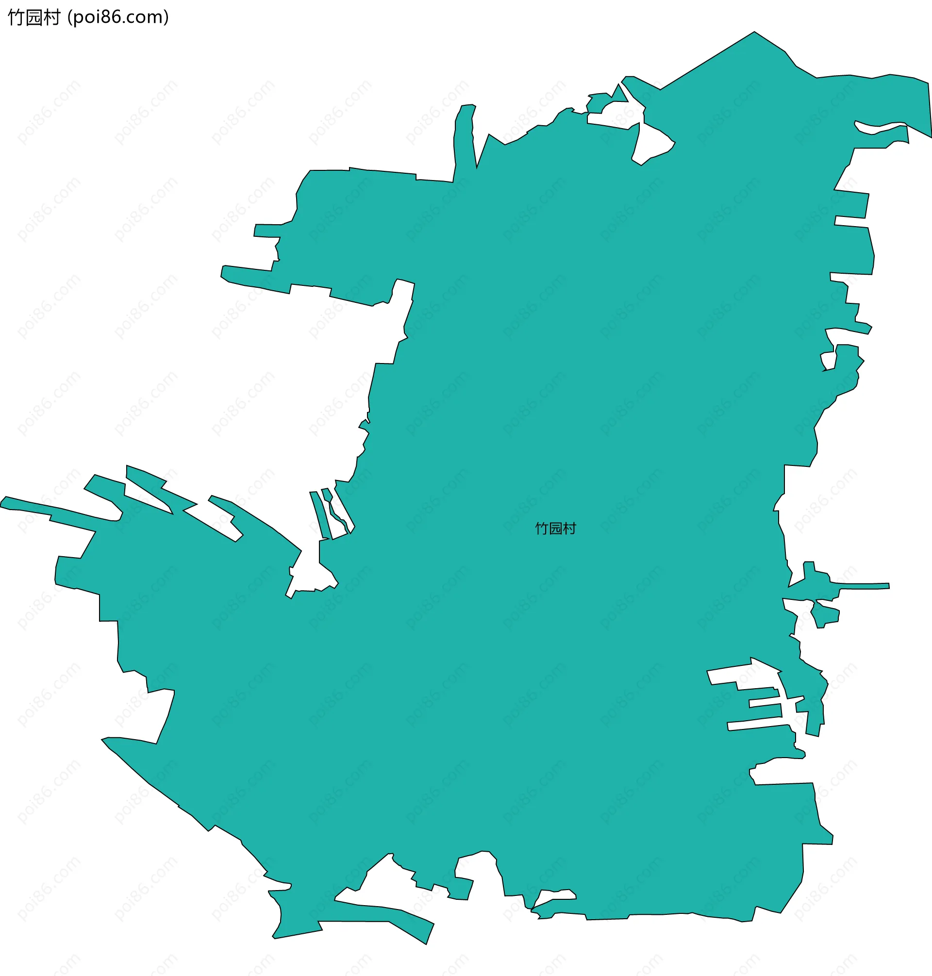 竹园村边界地图