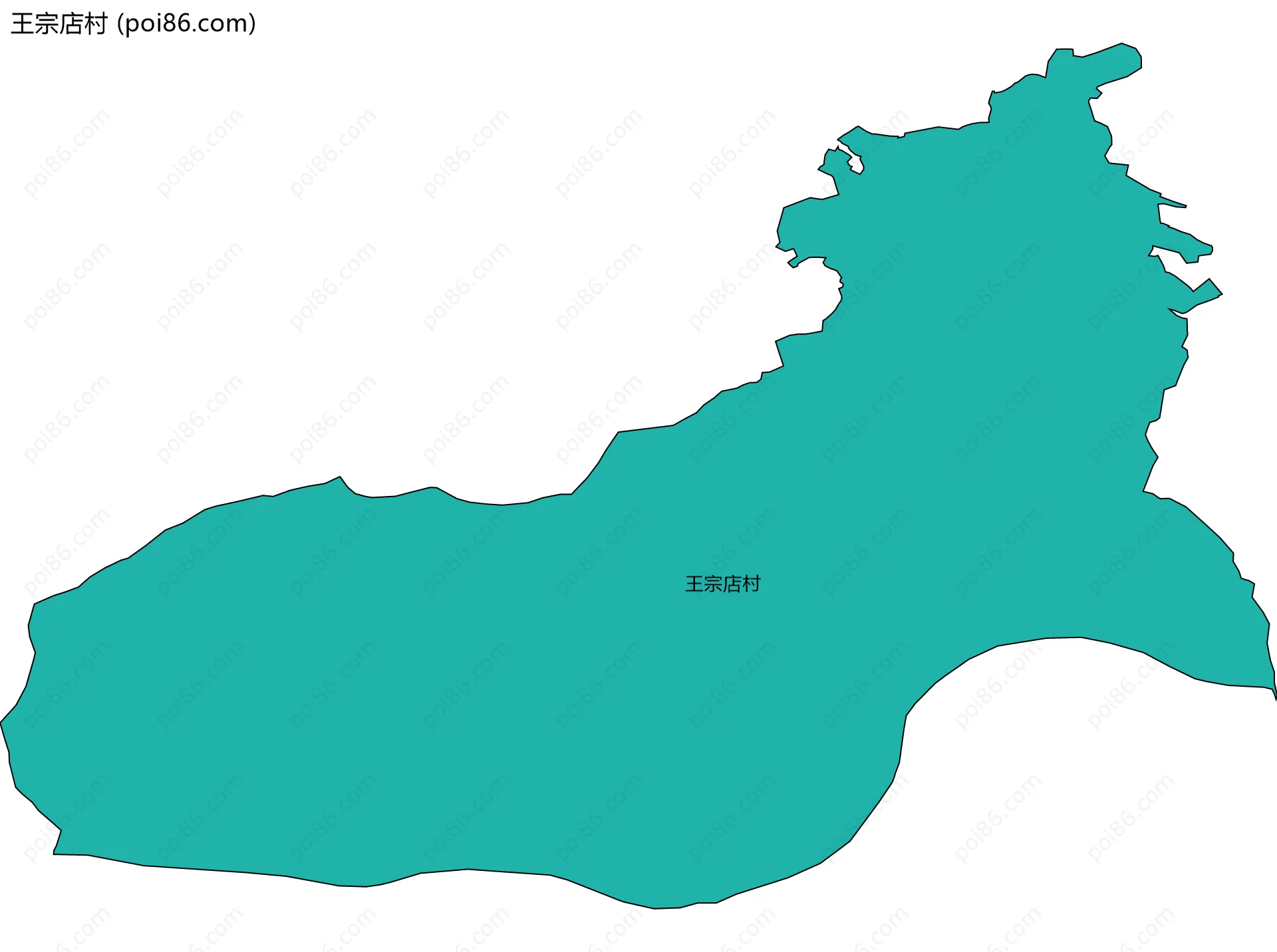 王宗店村边界地图