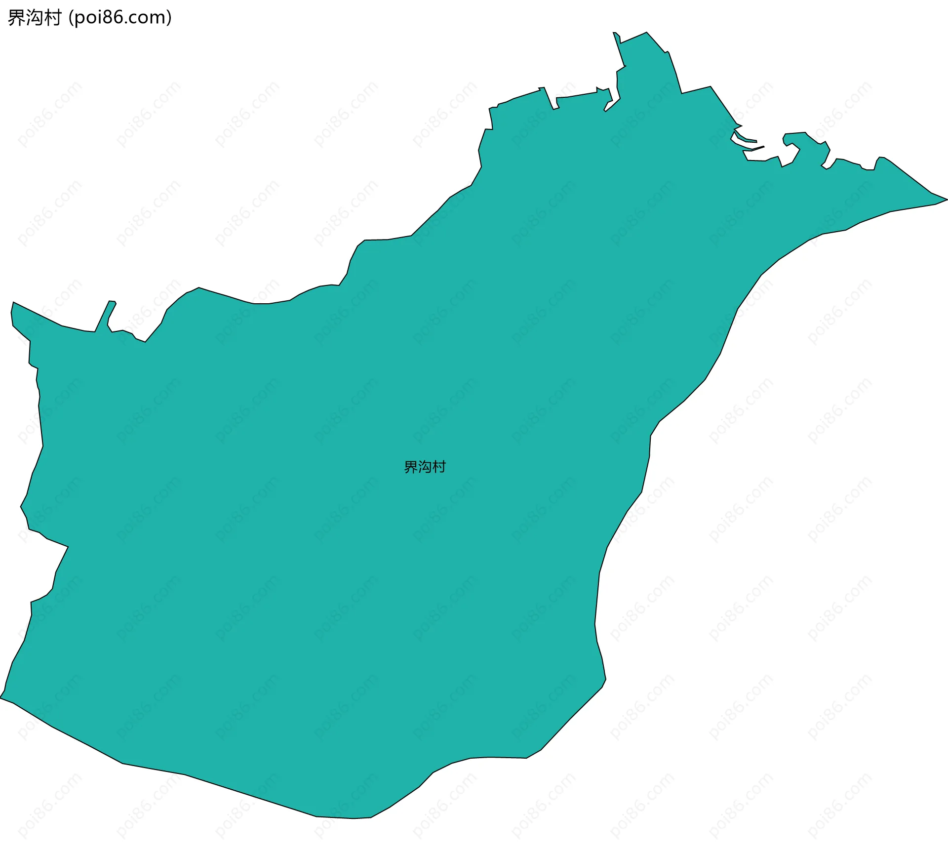界沟村边界地图