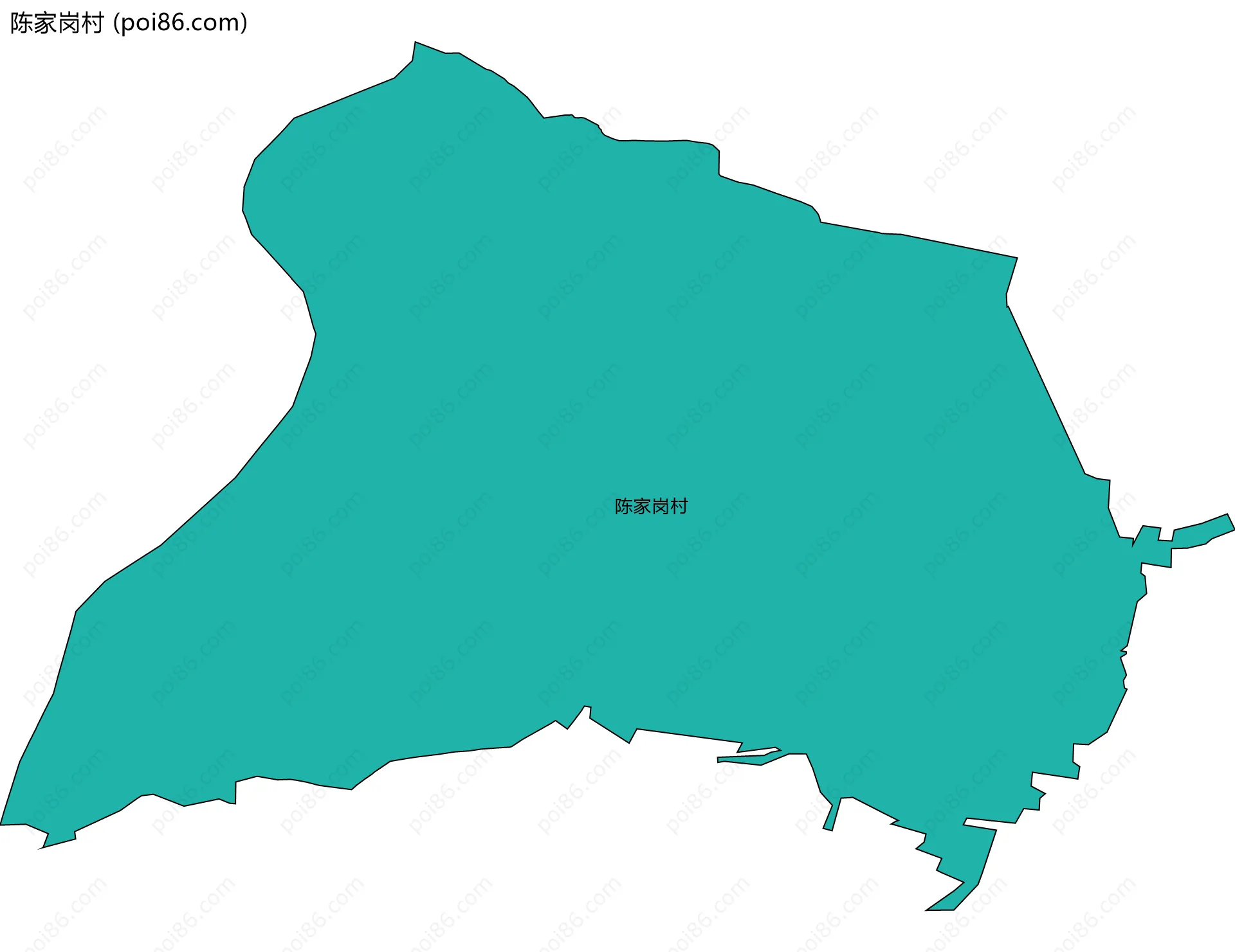 陈家岗村边界地图