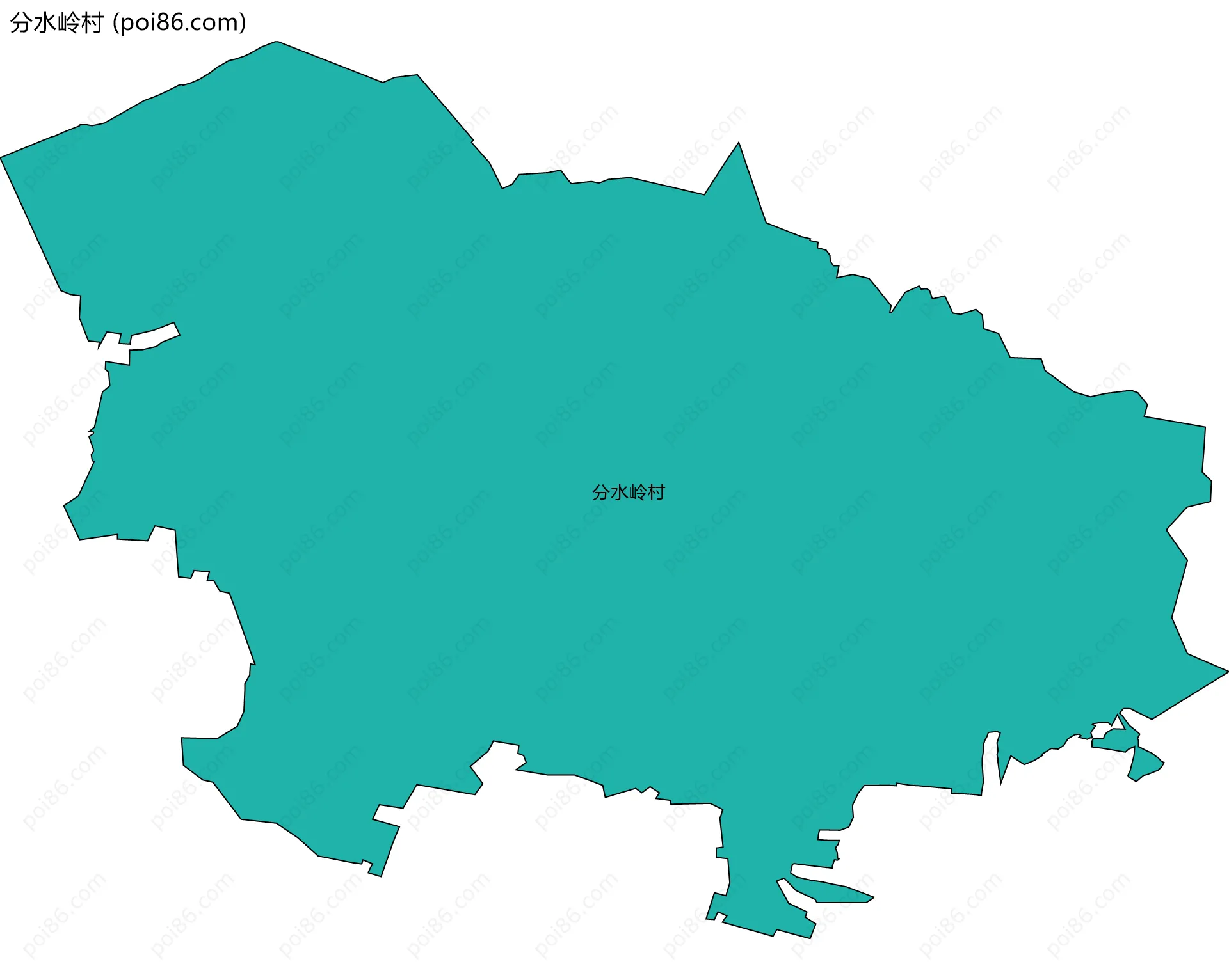 分水岭村边界地图