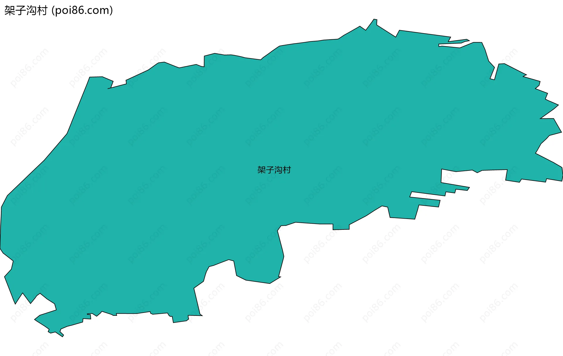 架子沟村边界地图
