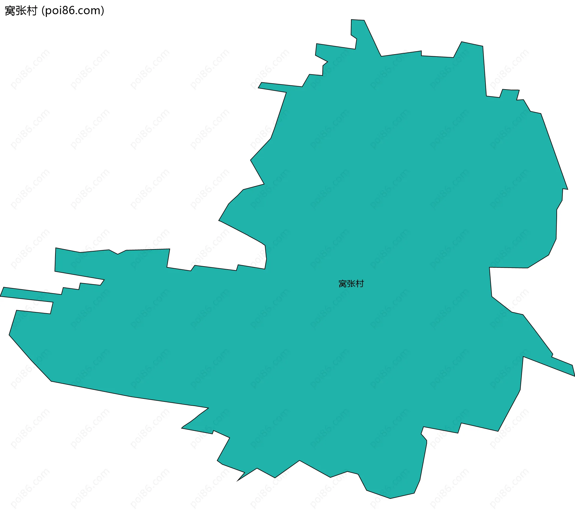 窝张村边界地图