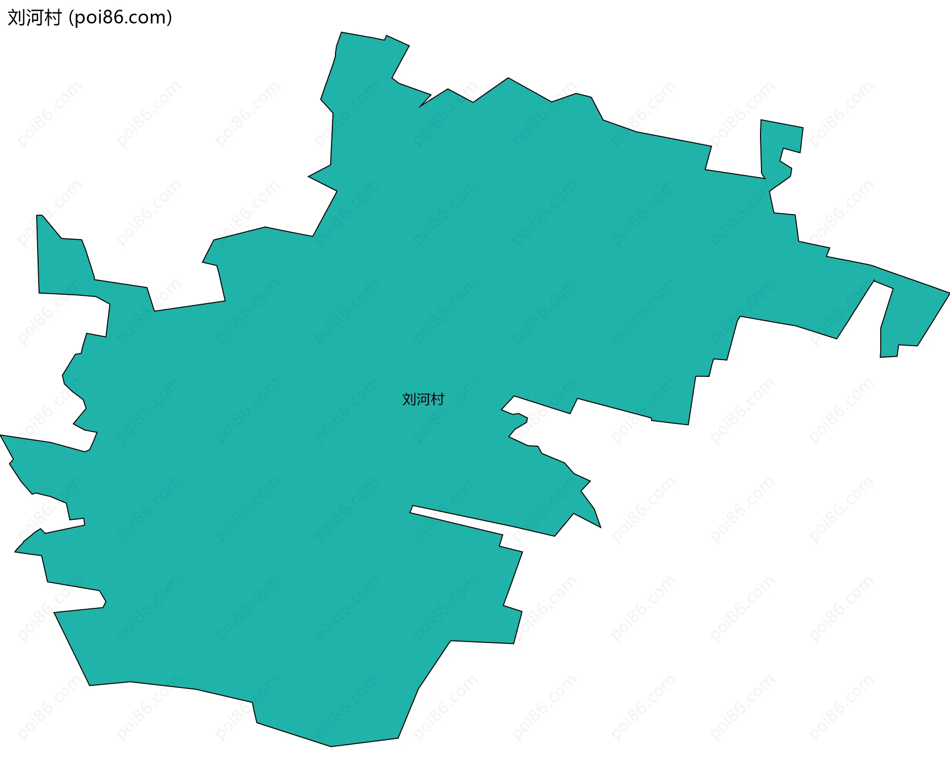 刘河村边界地图