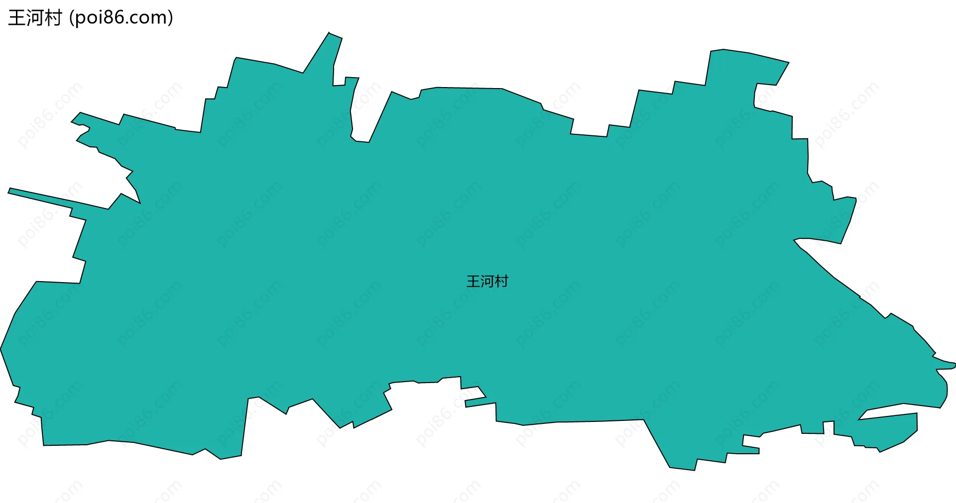 王河村边界地图