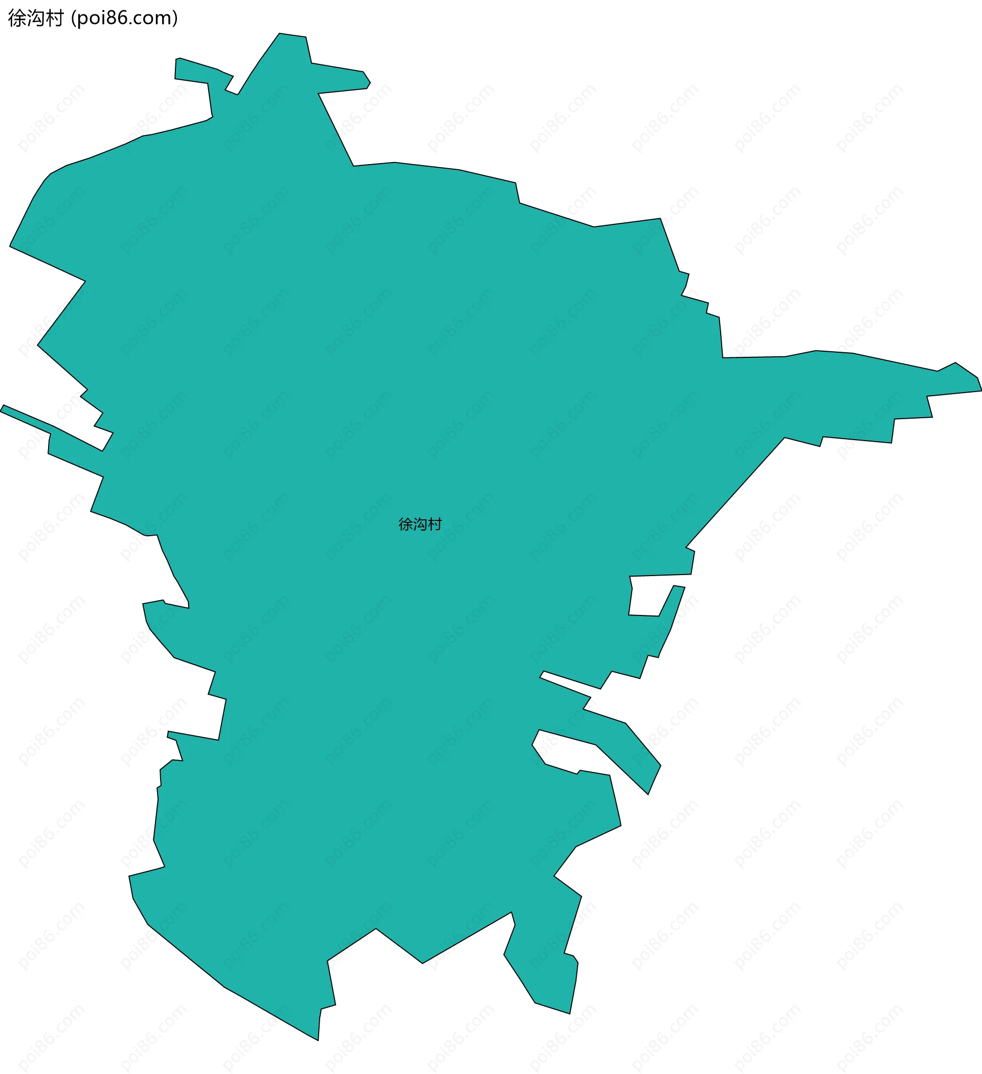 徐沟村边界地图