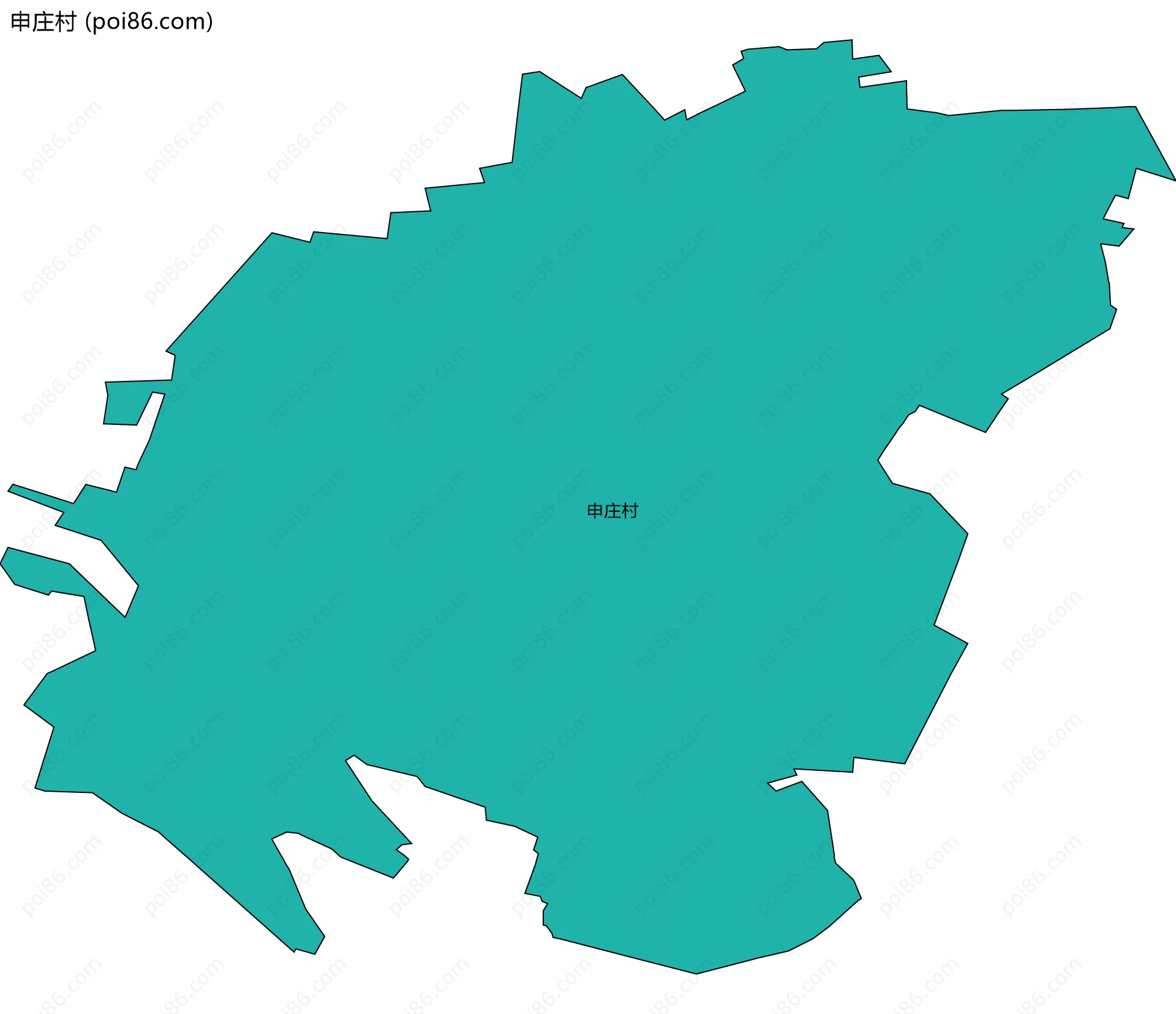 申庄村边界地图