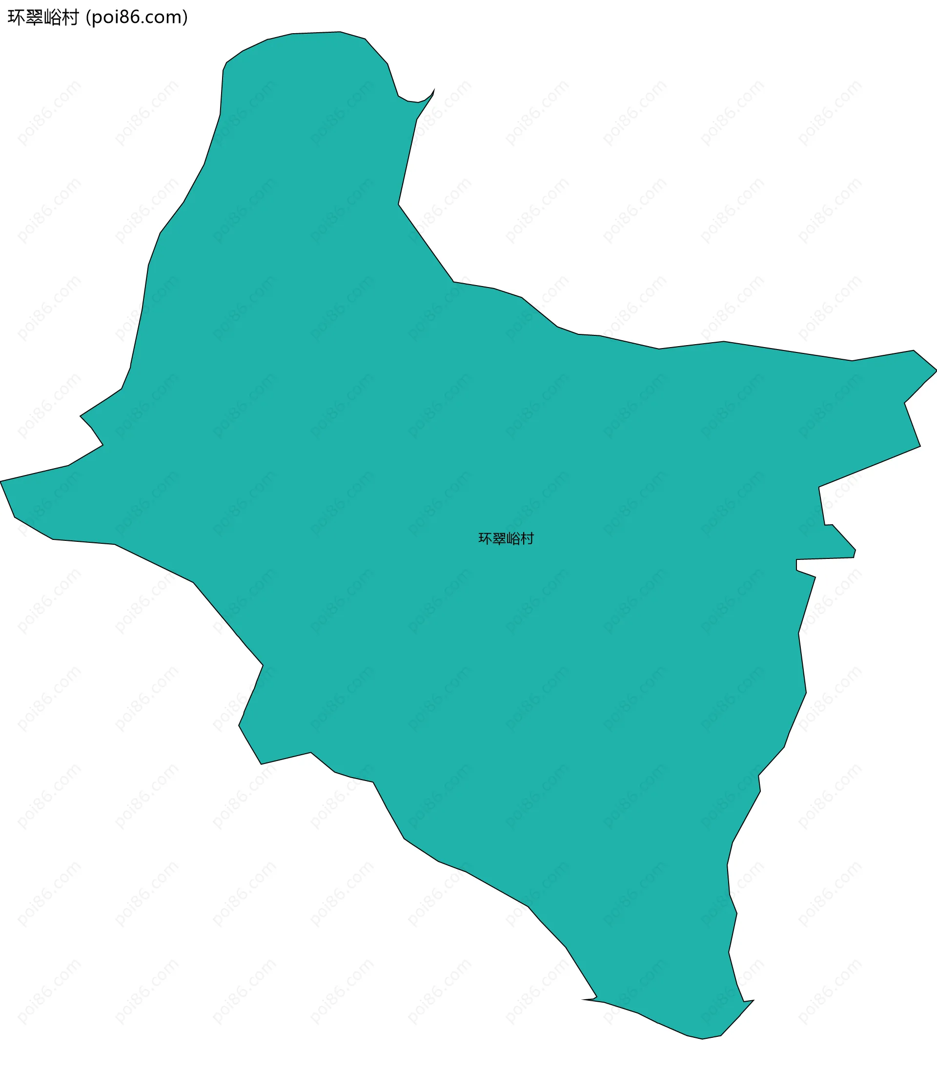 环翠峪村边界地图