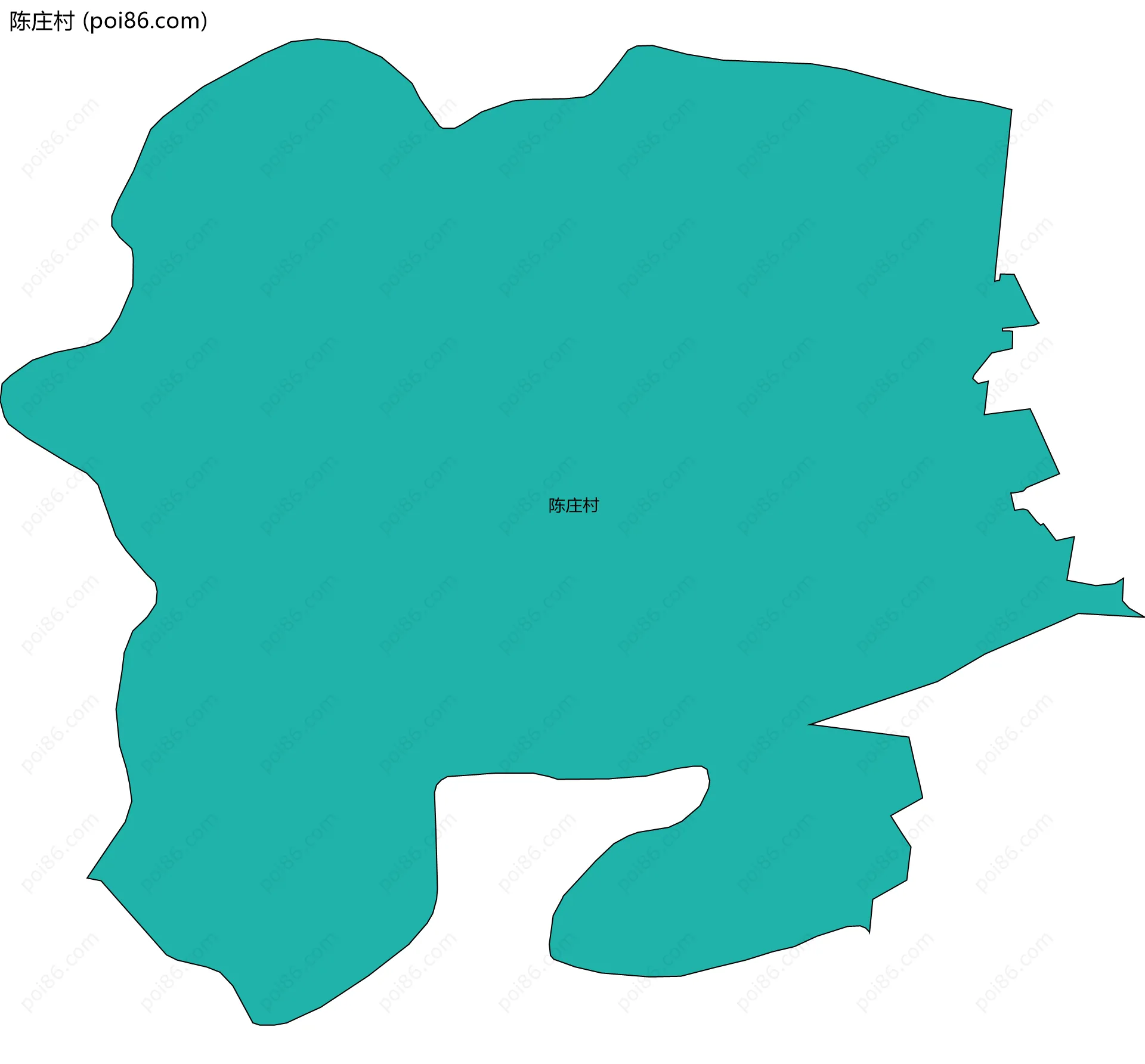 陈庄村边界地图