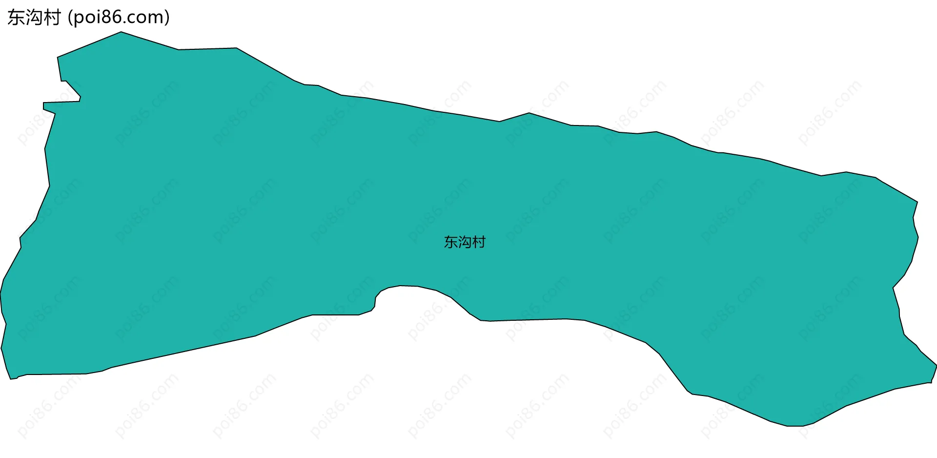 东沟村边界地图