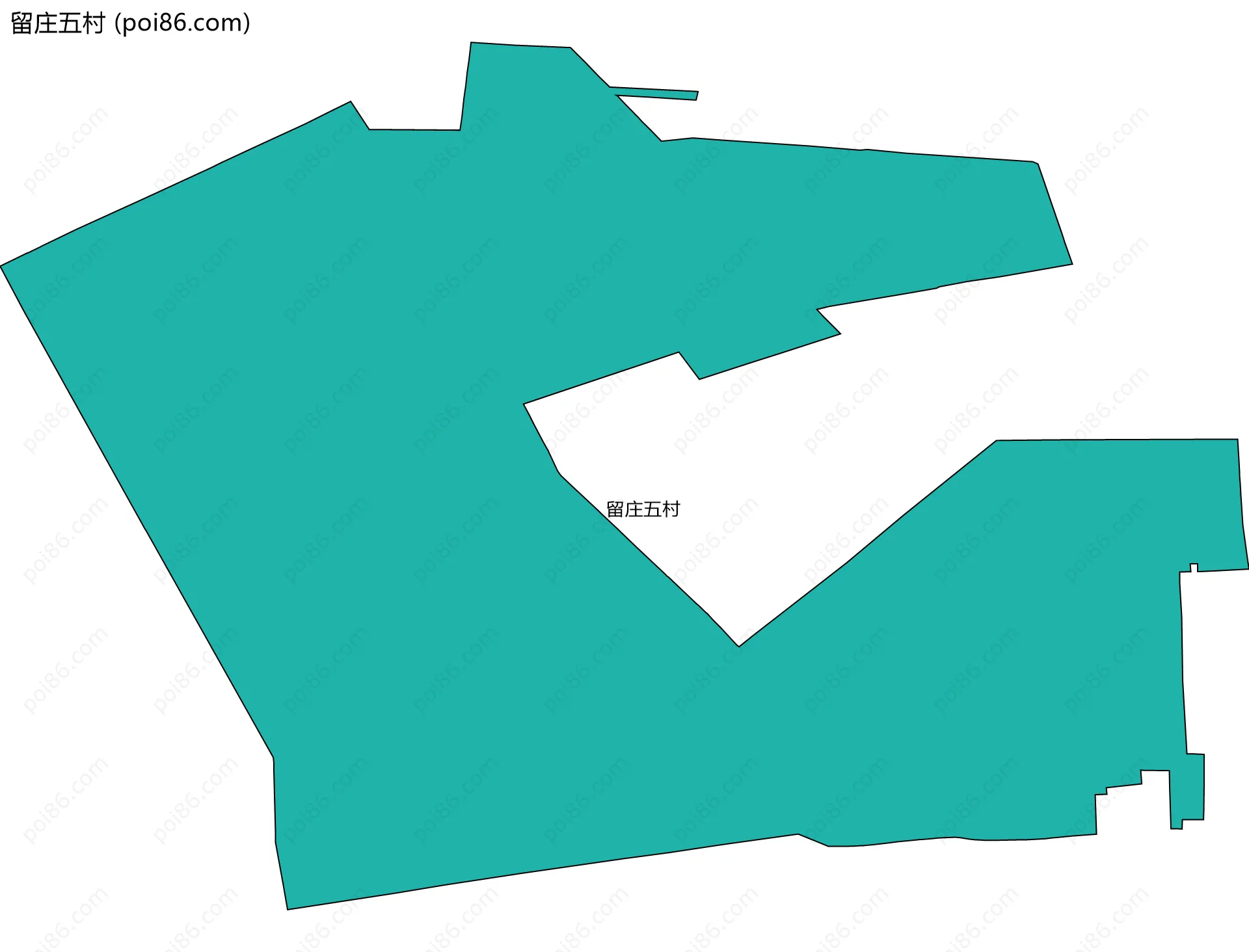 留庄五村边界地图