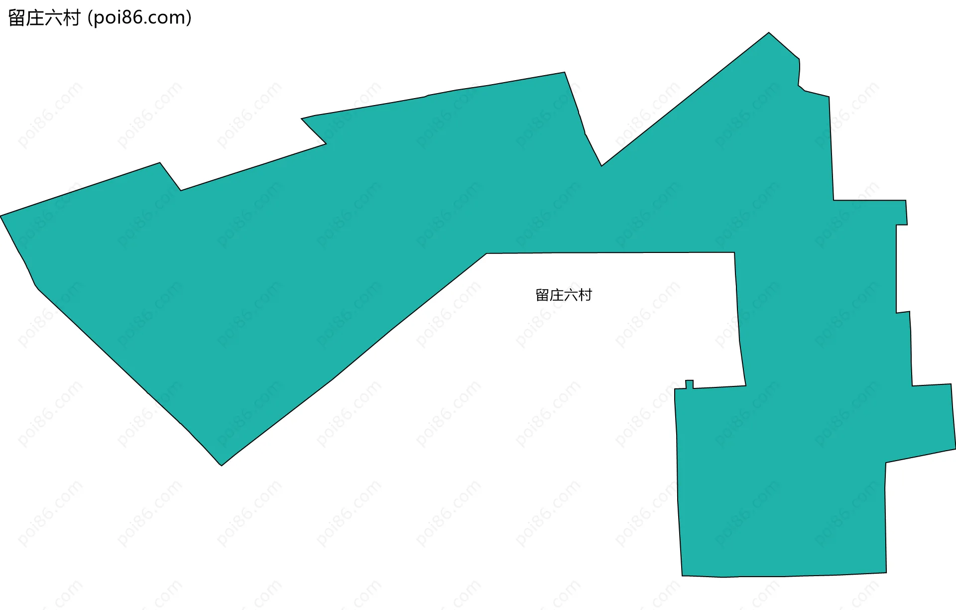 留庄六村边界地图