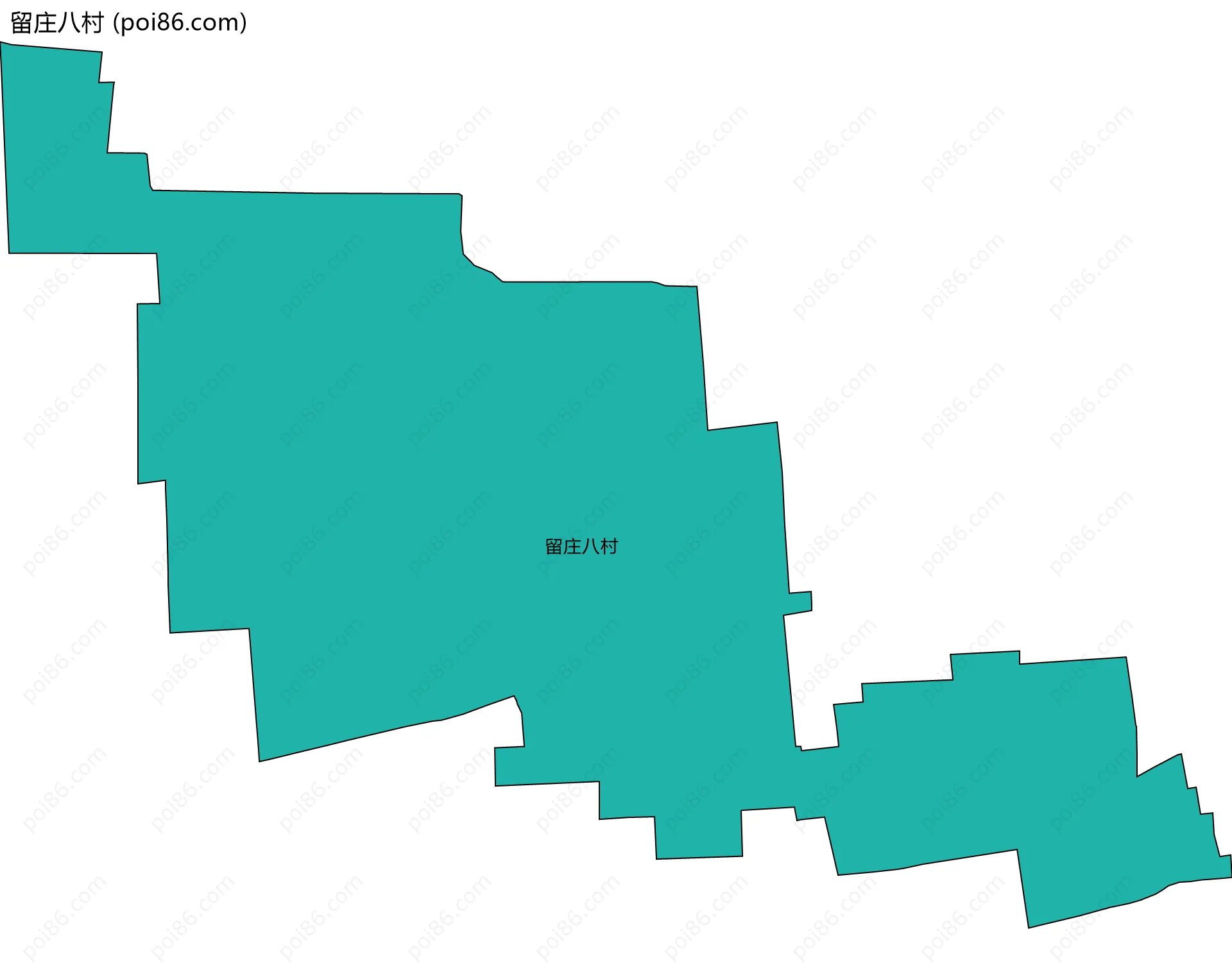 留庄八村边界地图