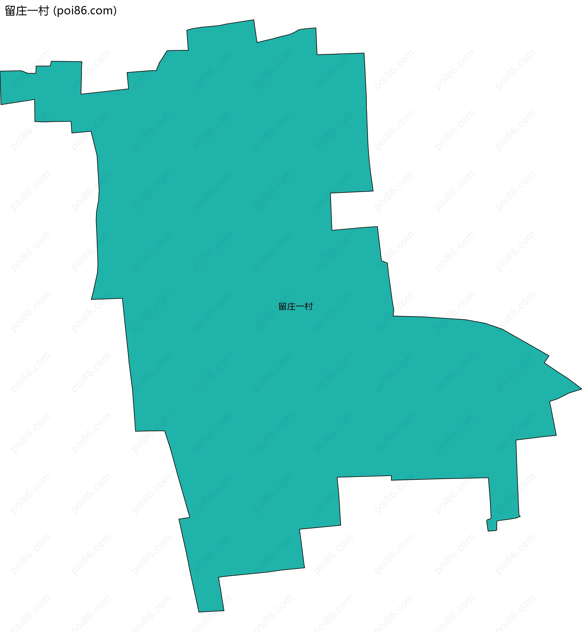 留庄一村边界地图