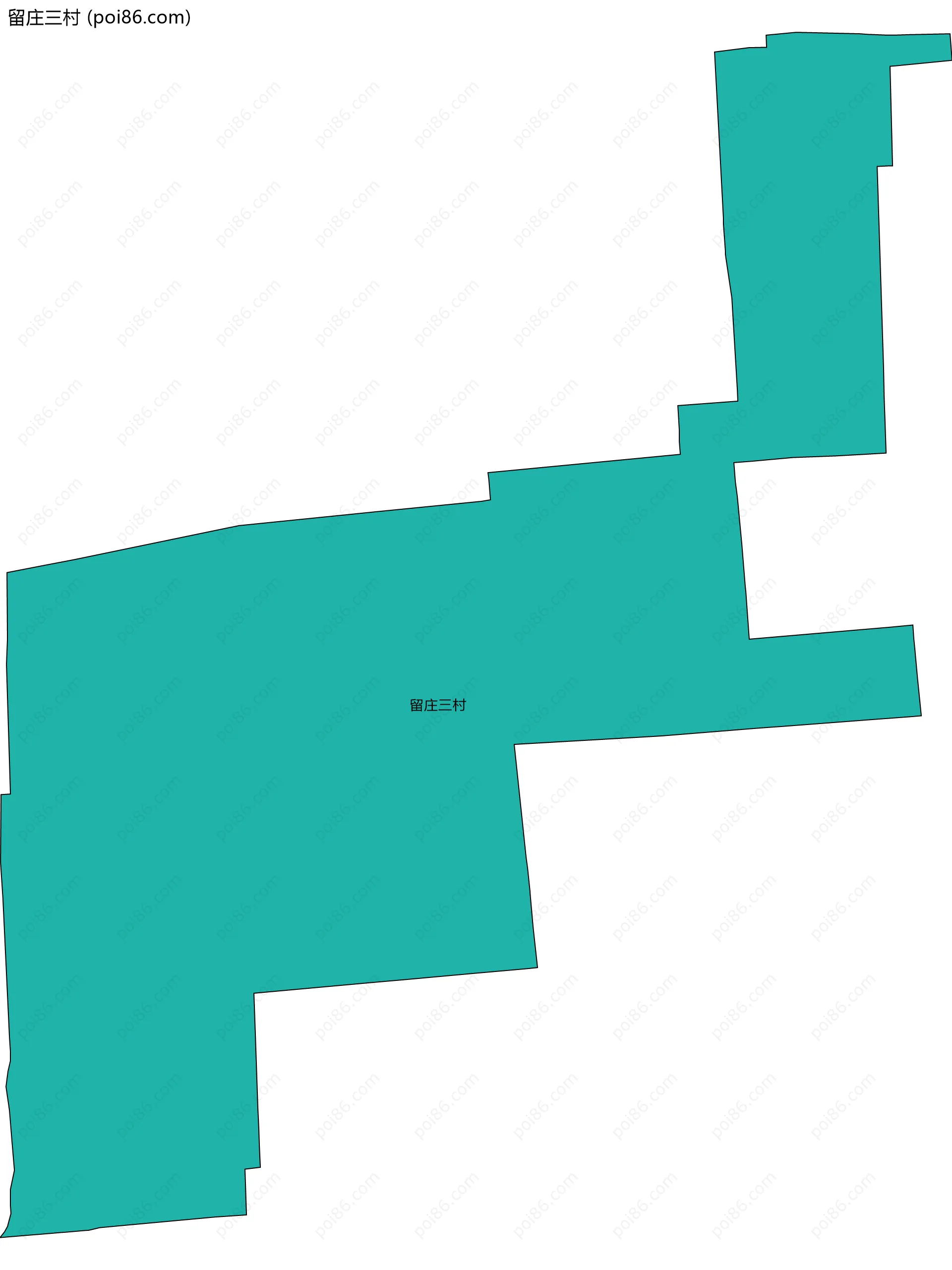 留庄三村边界地图