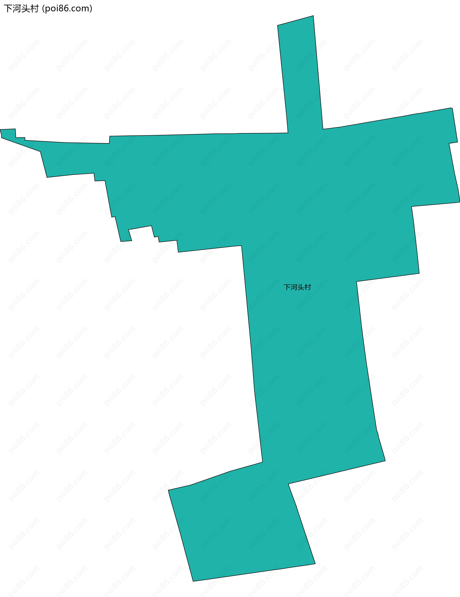 下河头村边界地图