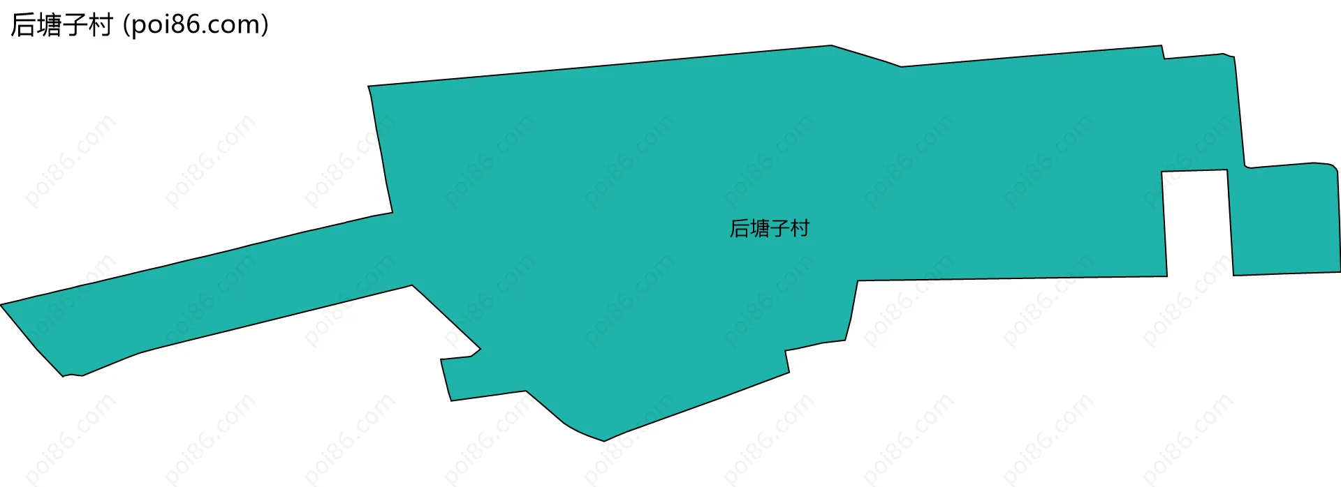 后塘子村边界地图