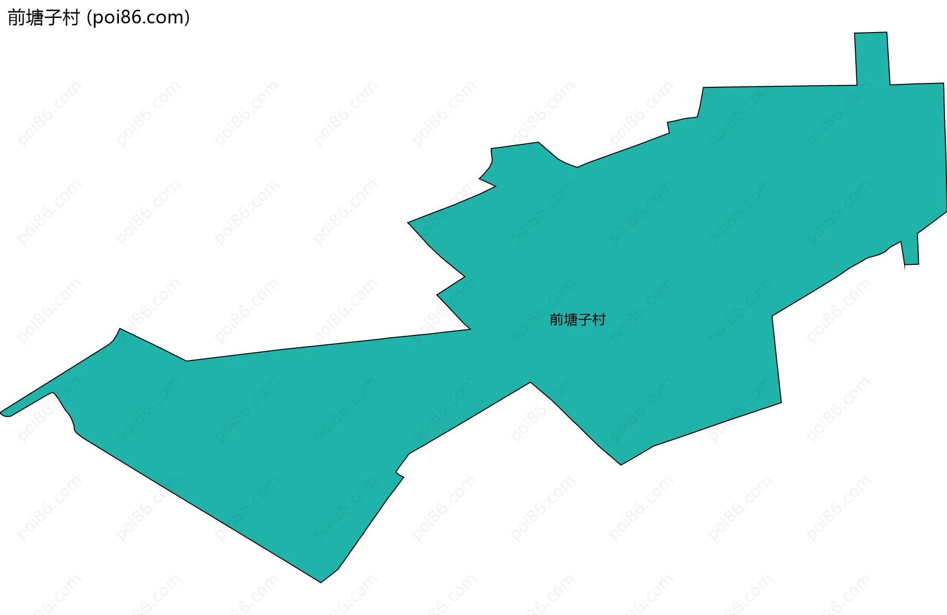 前塘子村边界地图