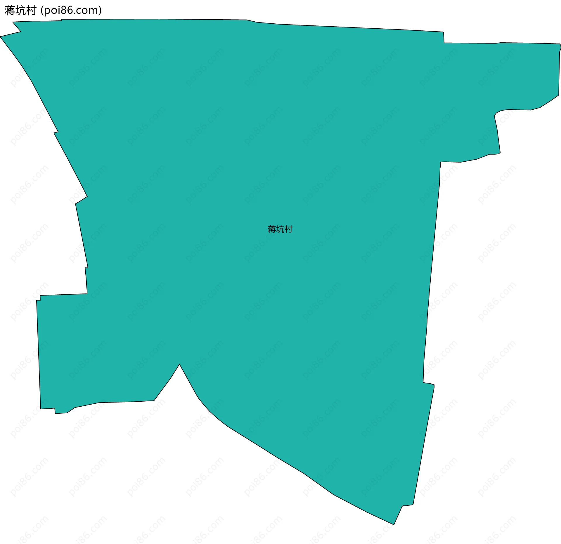 蒋坑村边界地图