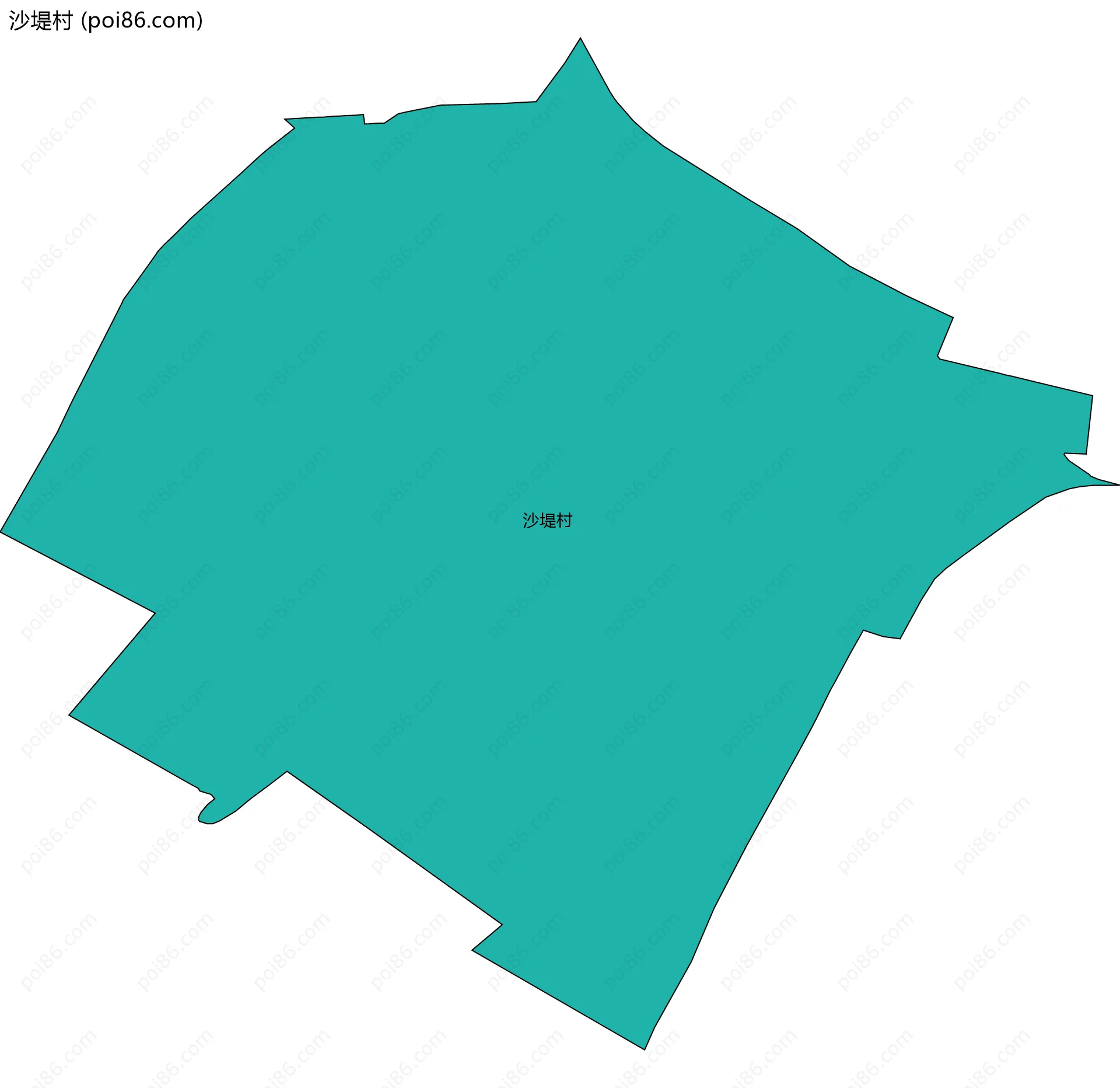 沙堤村边界地图