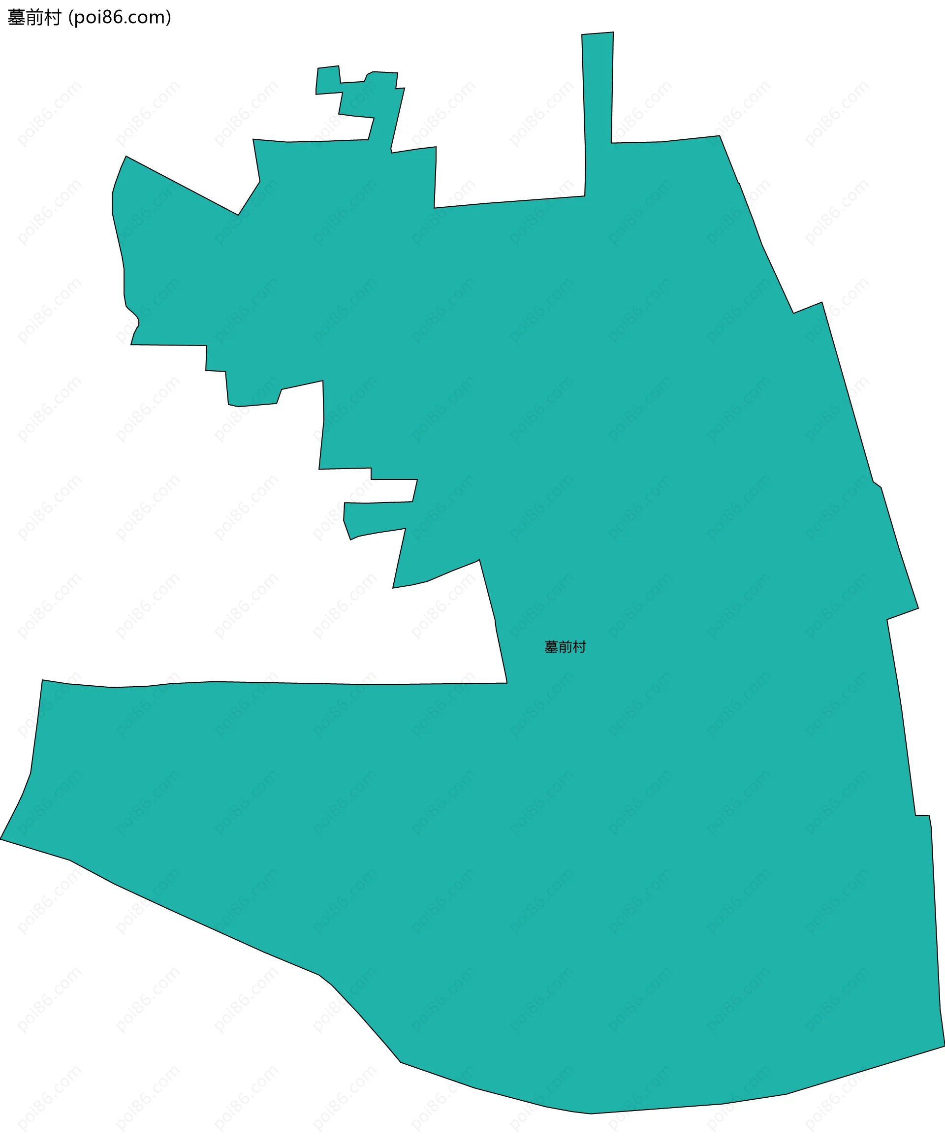 墓前村边界地图