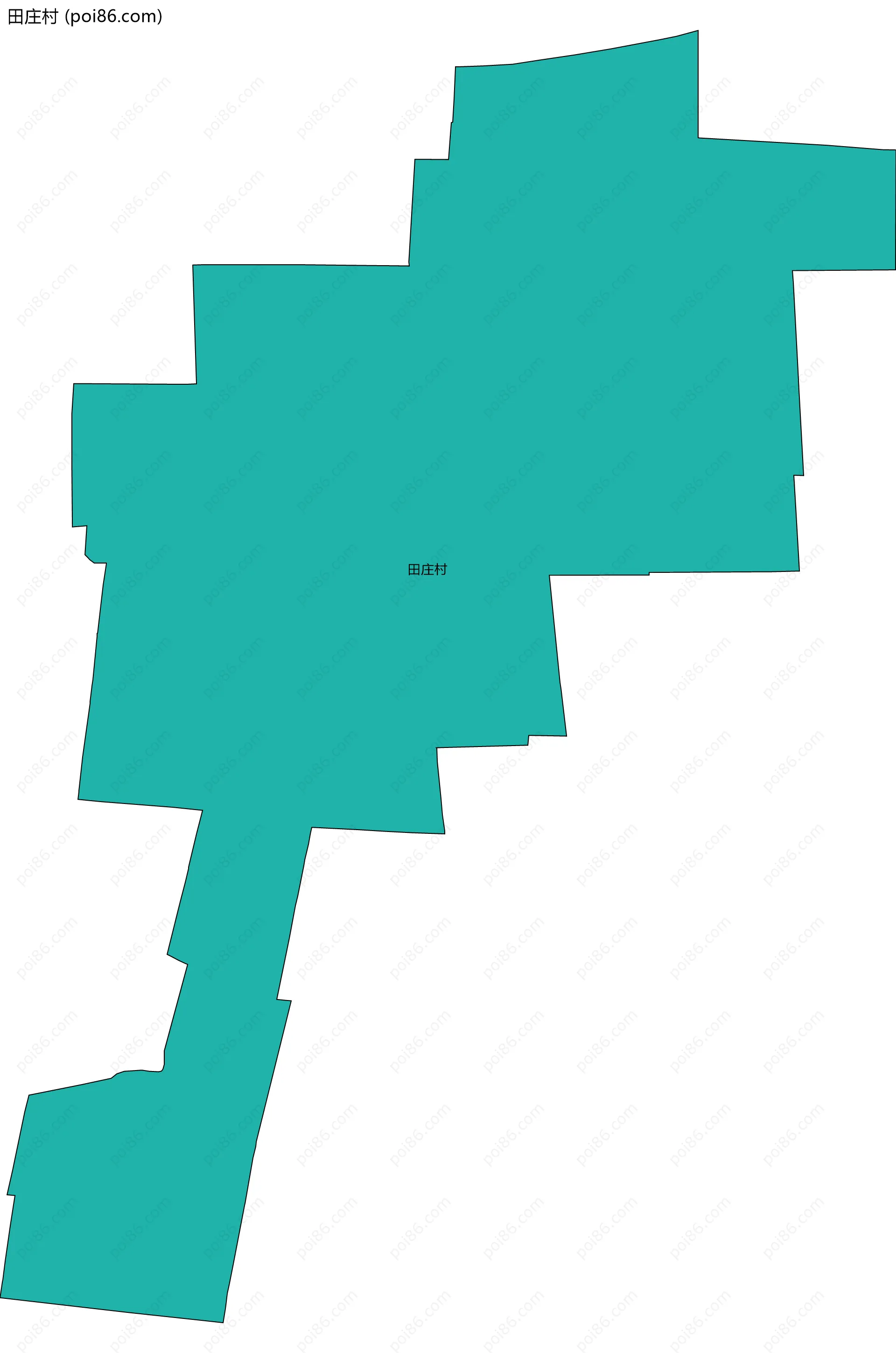 田庄村边界地图