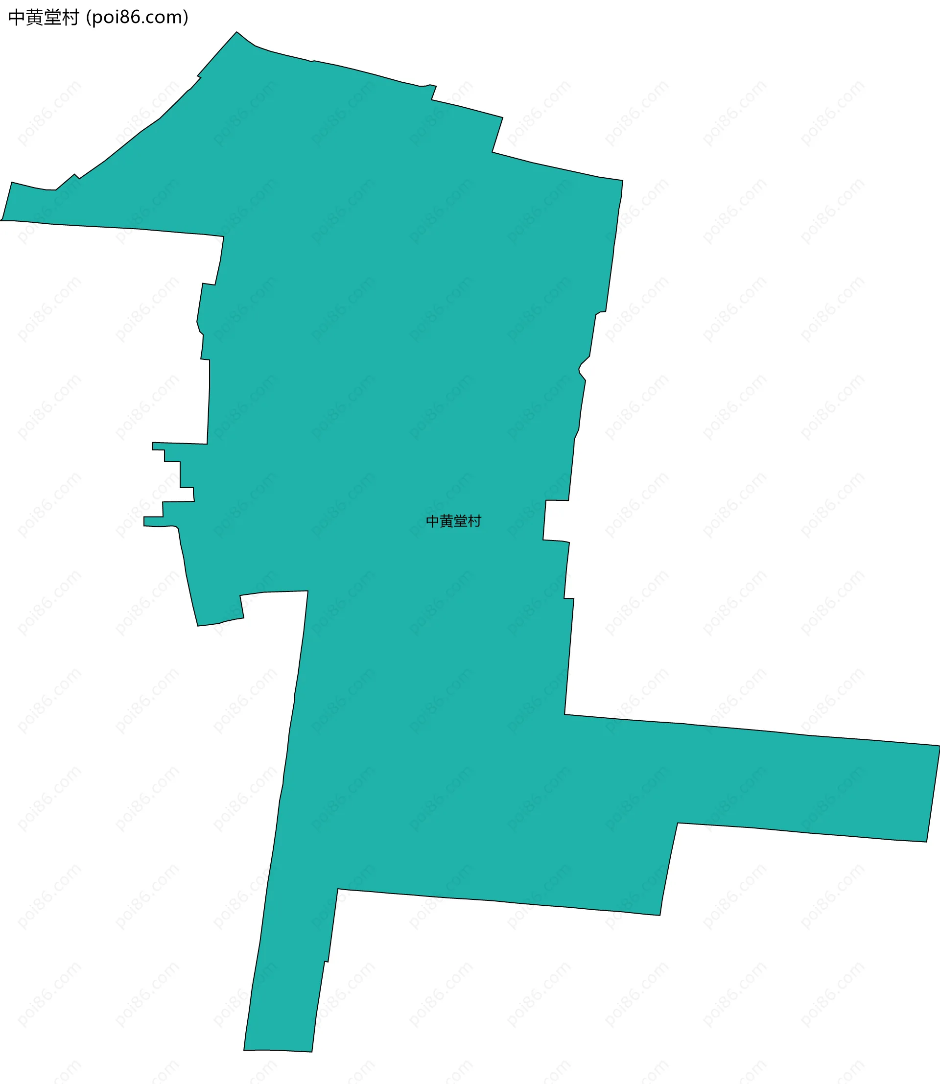 中黄堂村边界地图