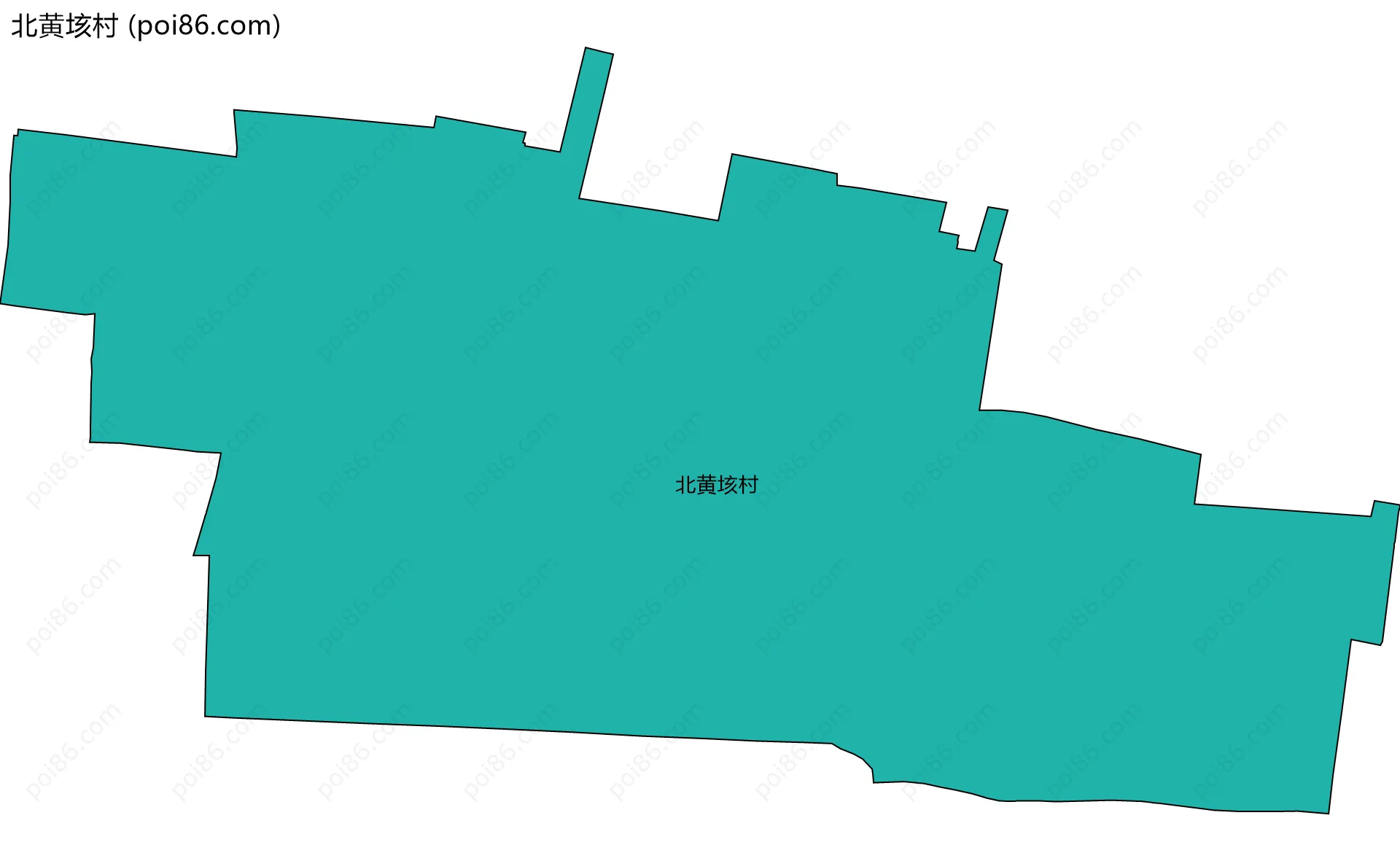 北黄垓村边界地图