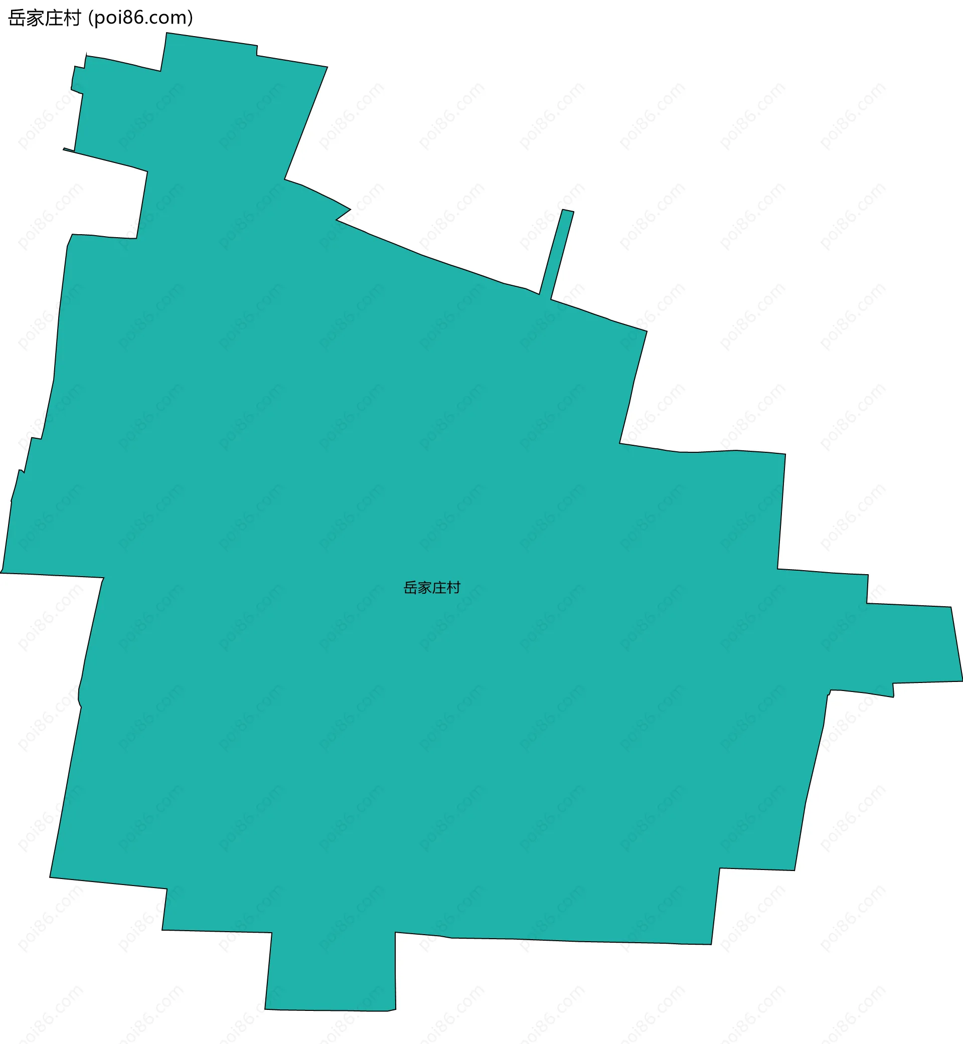 岳家庄村边界地图