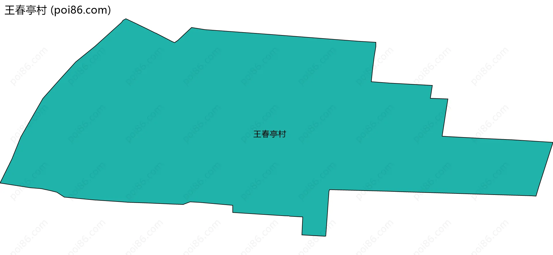 王春亭村边界地图