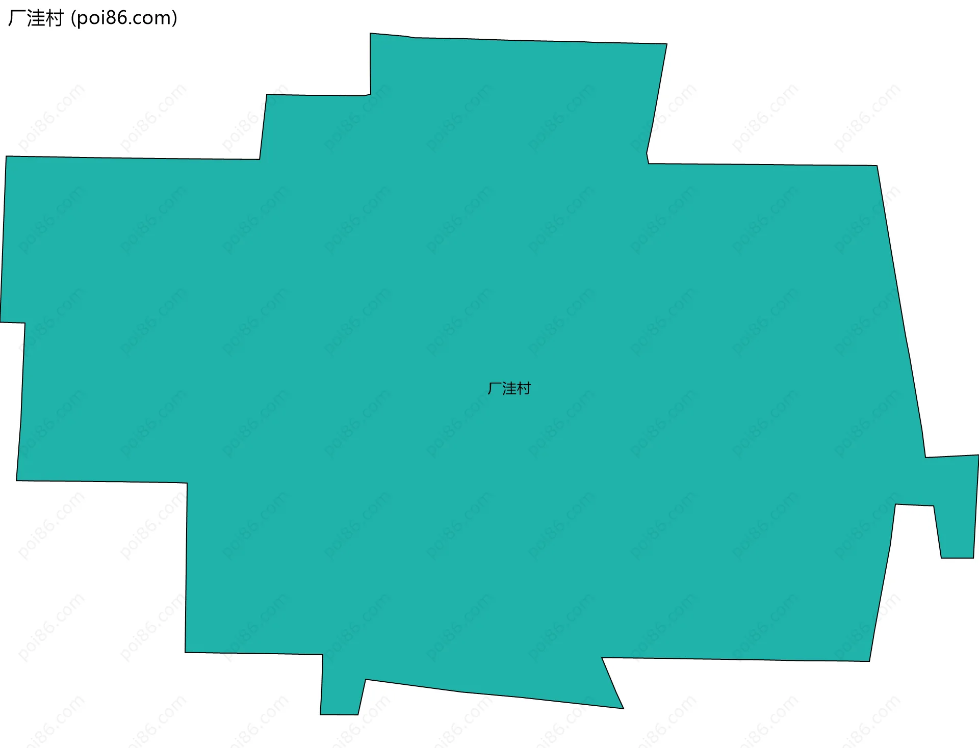 厂洼村边界地图