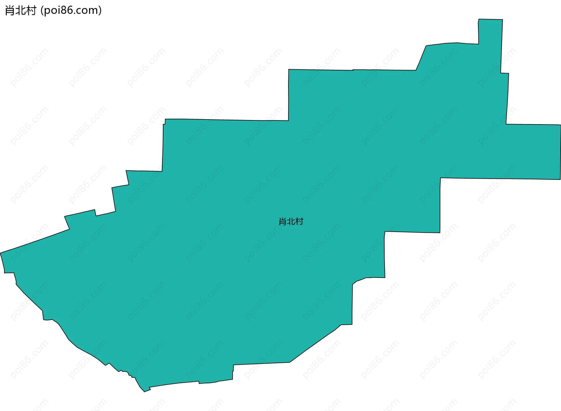 肖北村边界地图