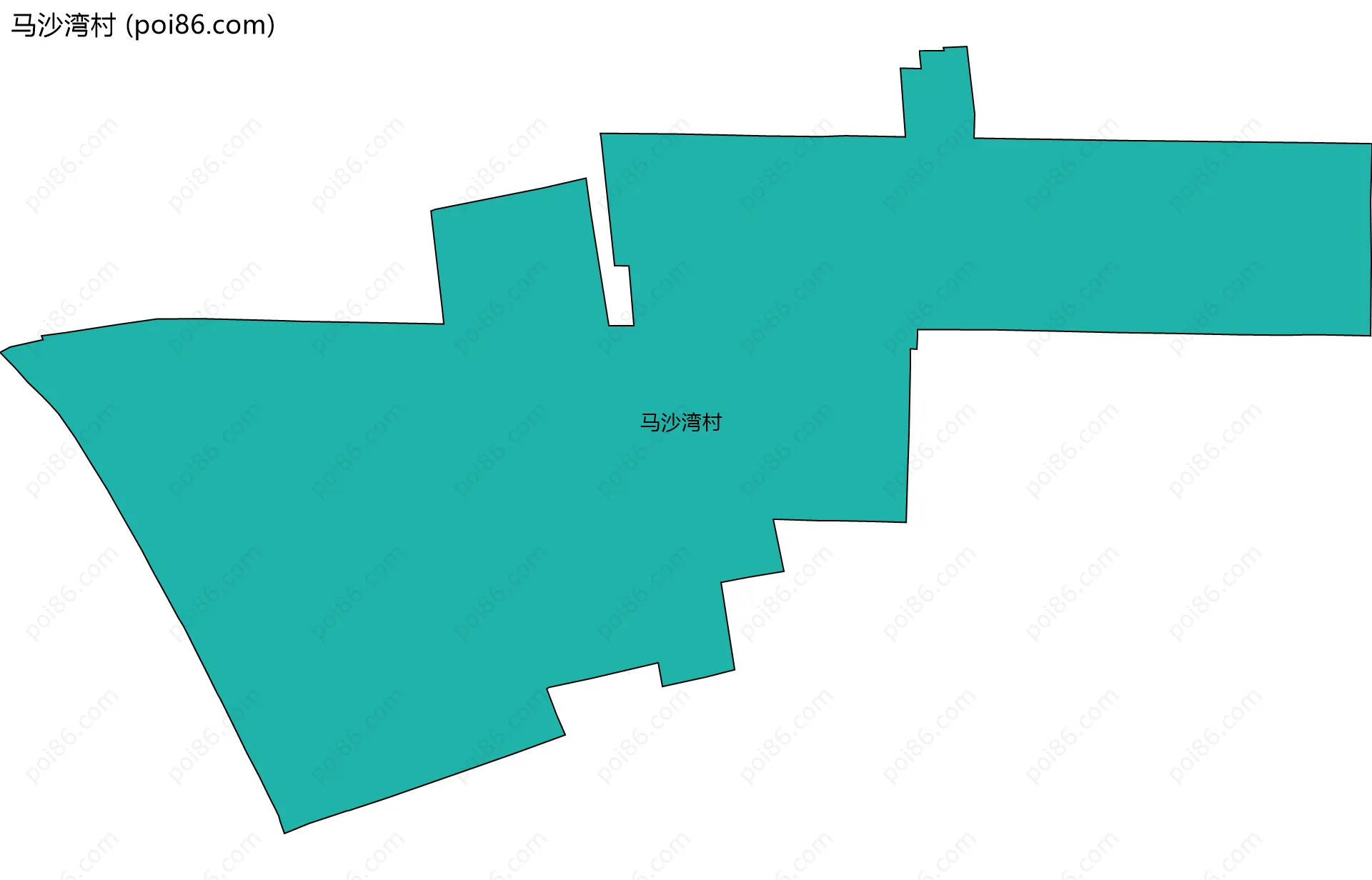 马沙湾村边界地图