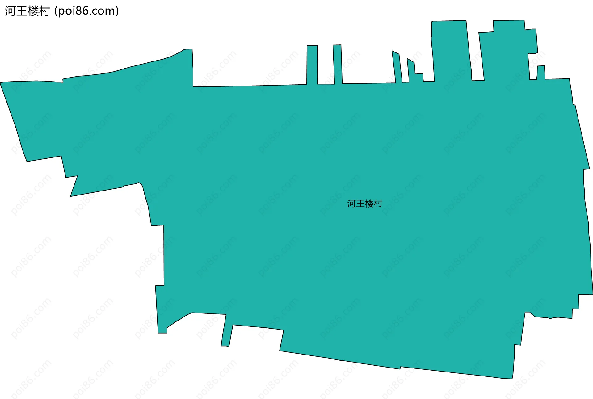 河王楼村边界地图
