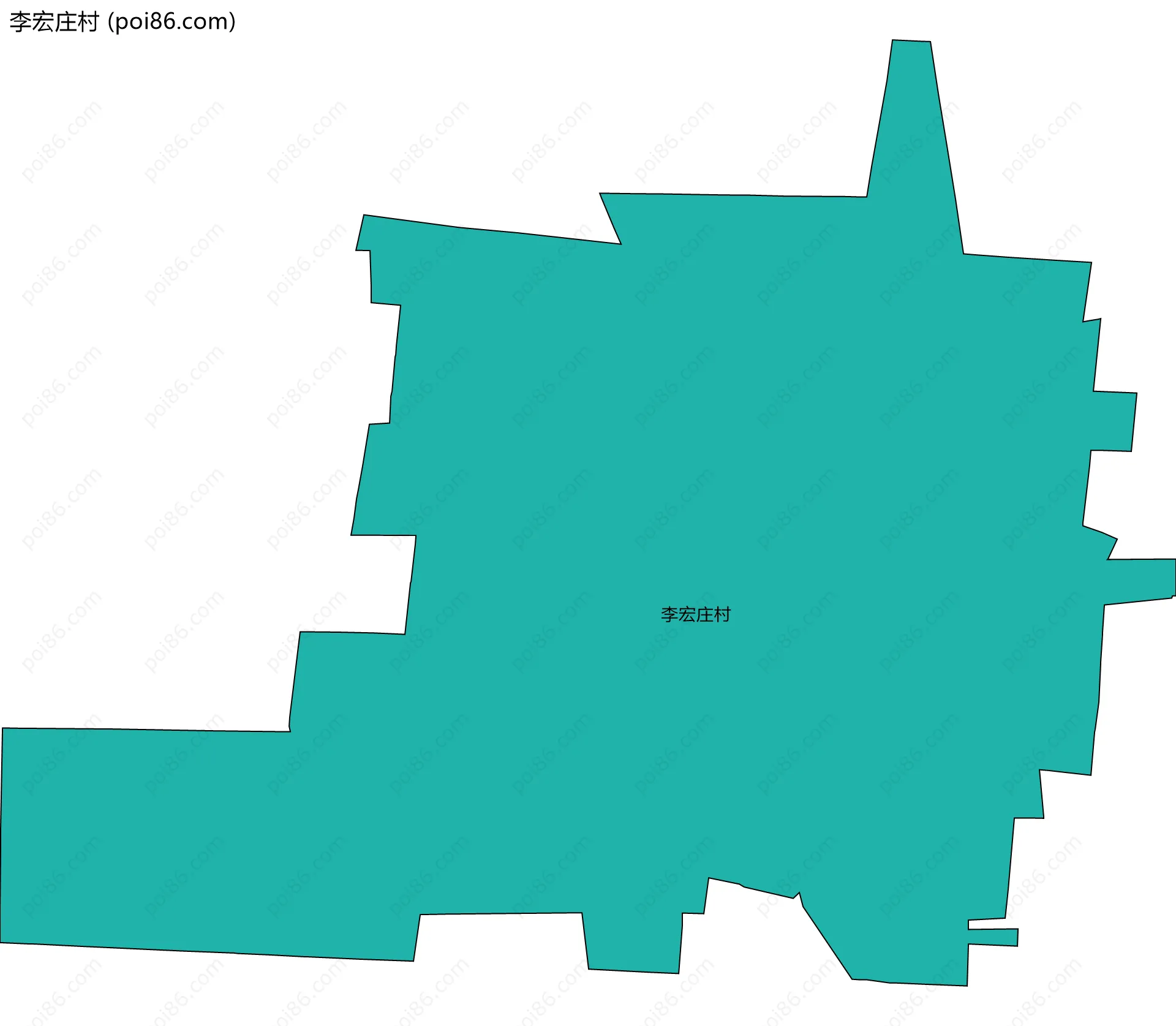 李宏庄村边界地图