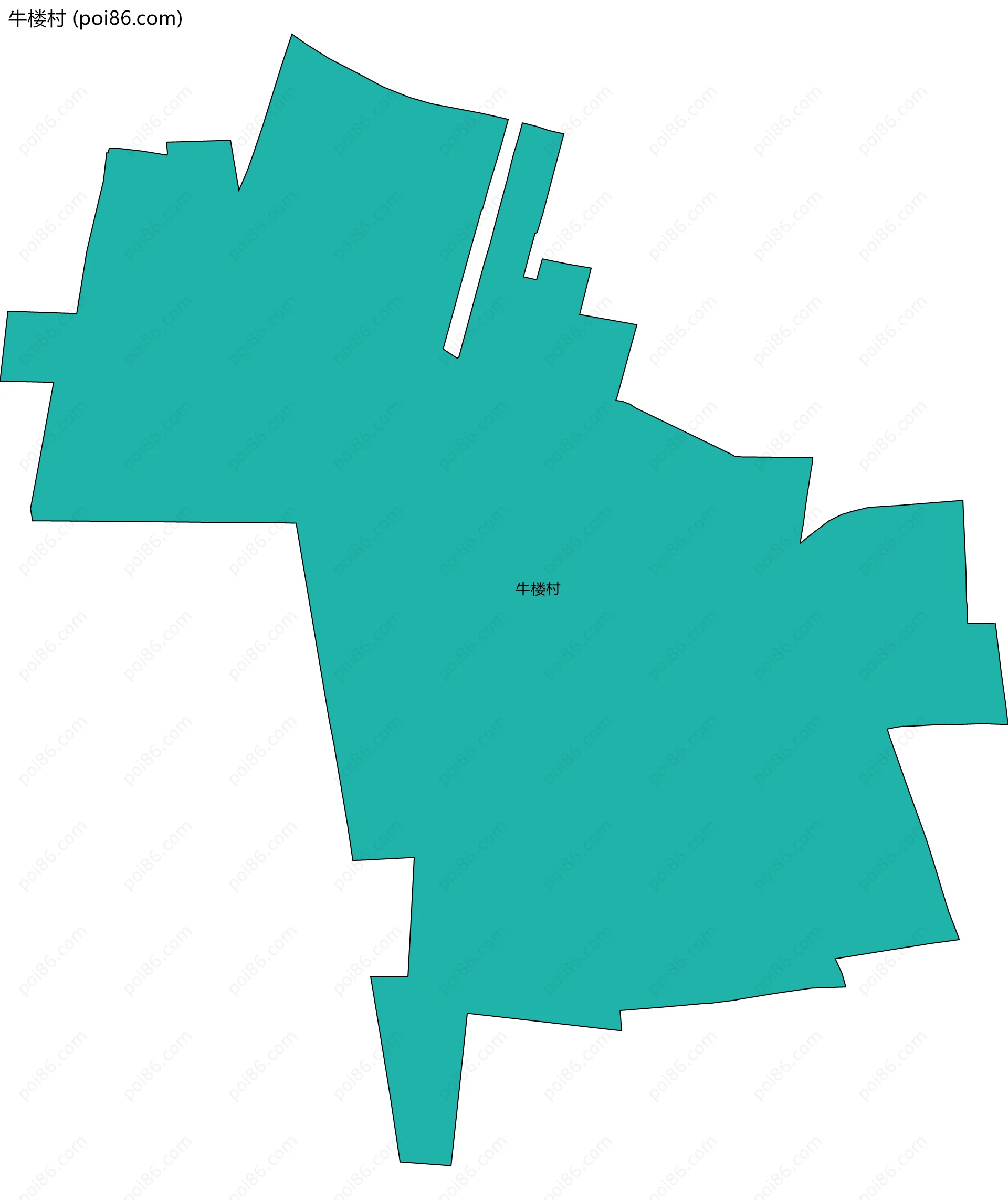 牛楼村边界地图