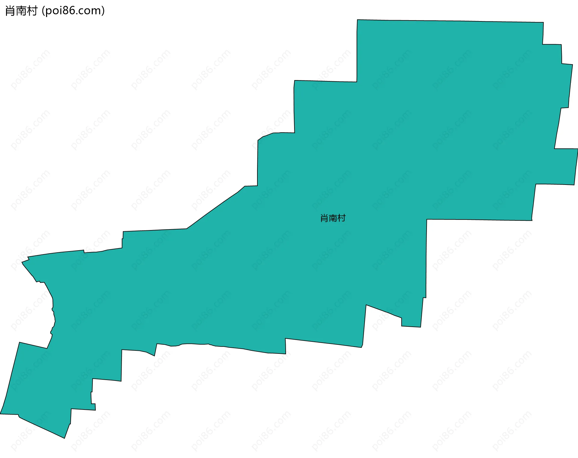 肖南村边界地图