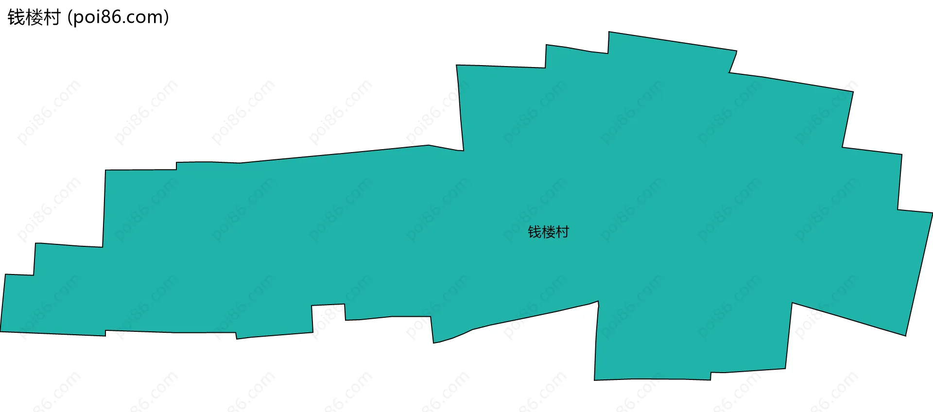 钱楼村边界地图