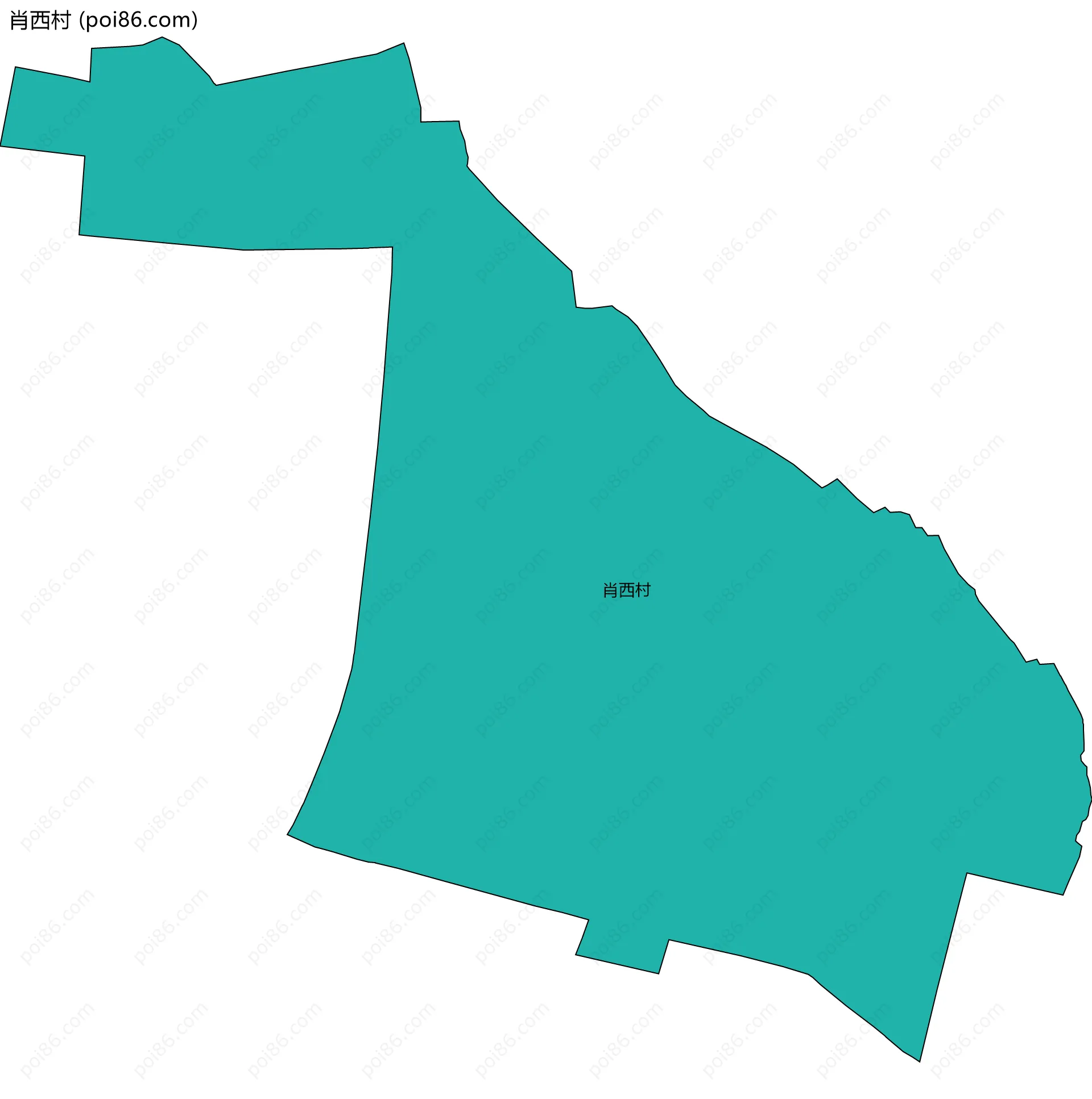 肖西村边界地图