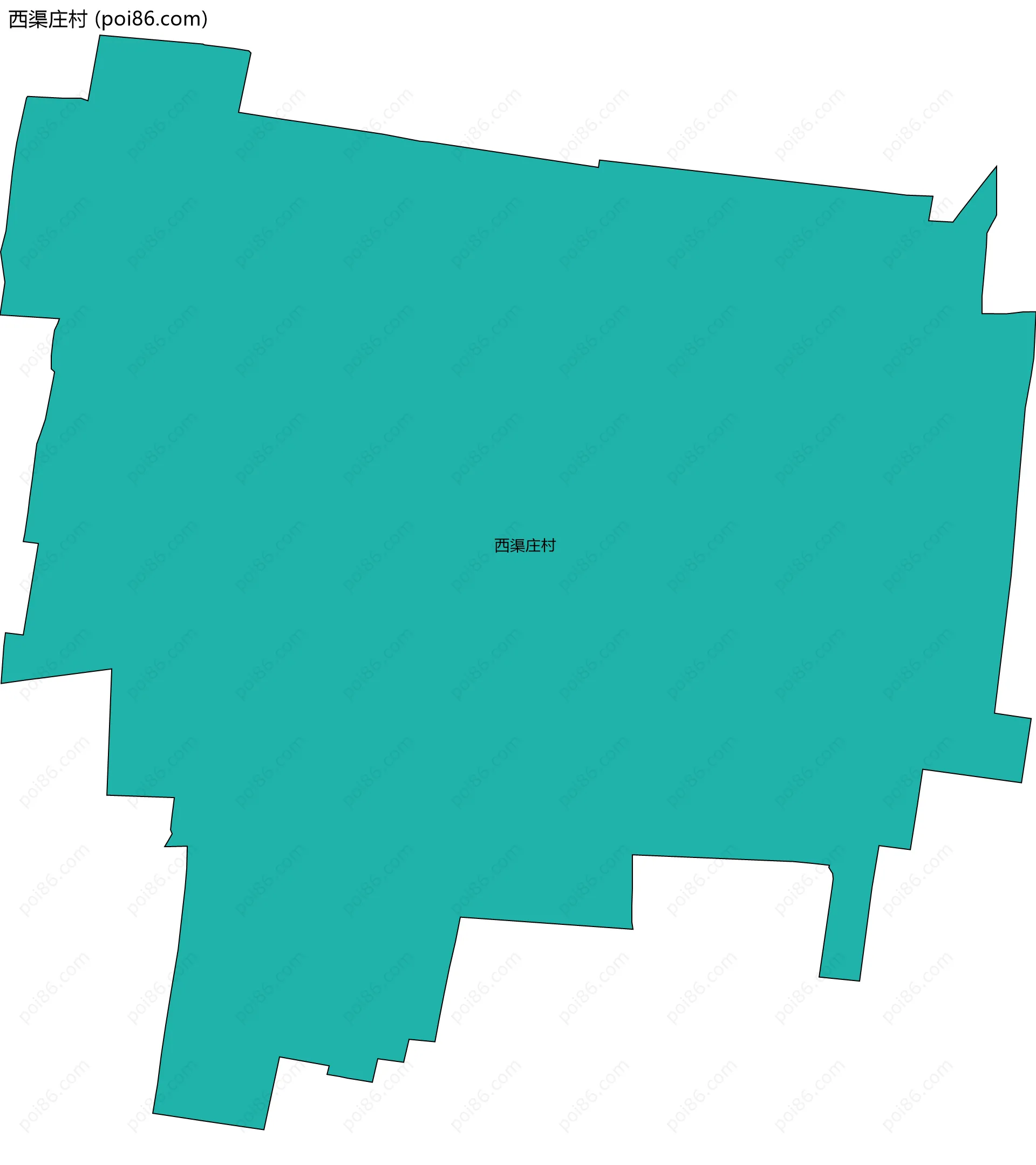 西渠庄村边界地图