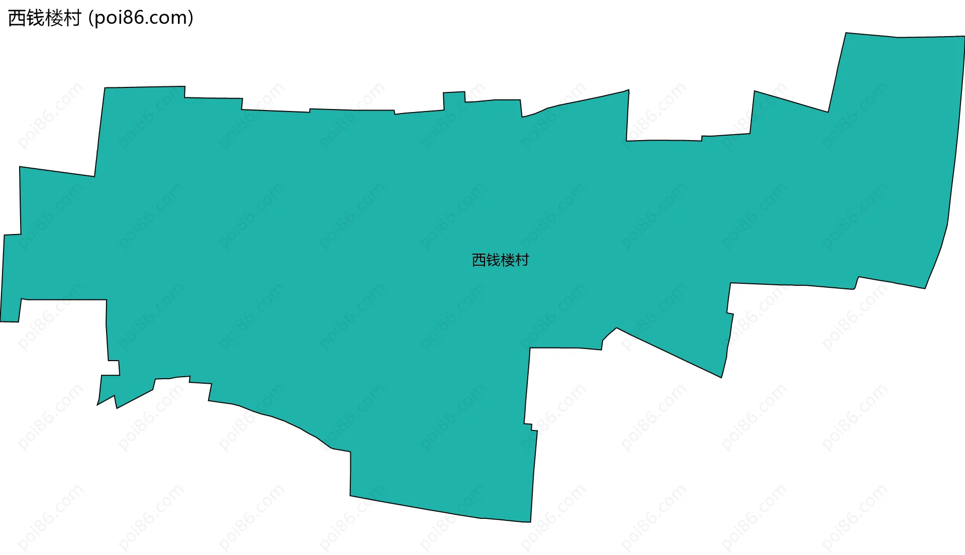 西钱楼村边界地图