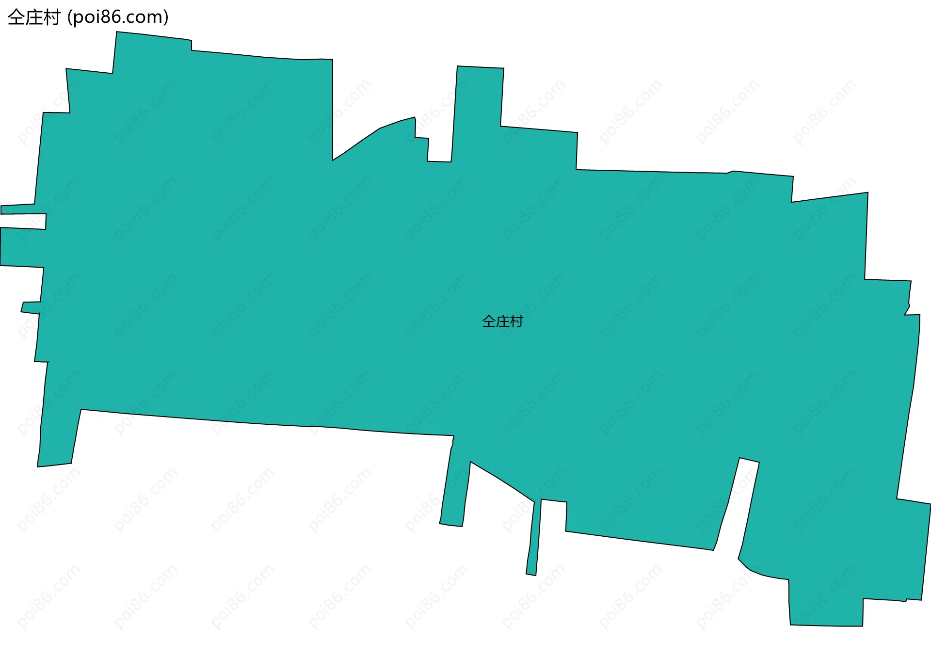 仝庄村边界地图